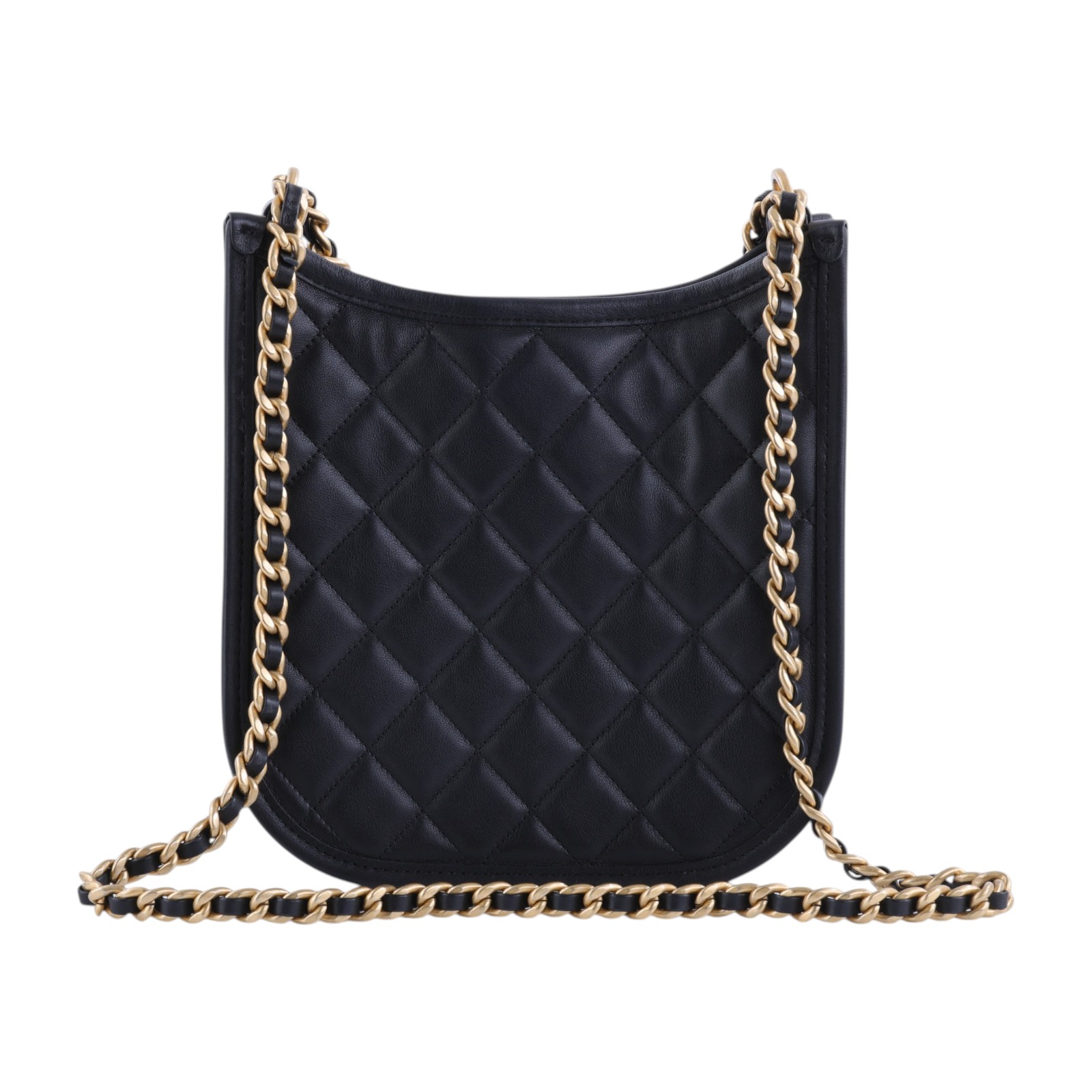 香奈兒 CHANEL 流浪包 Hobo Bag CC LOGO 斜背包 AS4532 晶片款 黑色HOBO兩用包 防塵袋