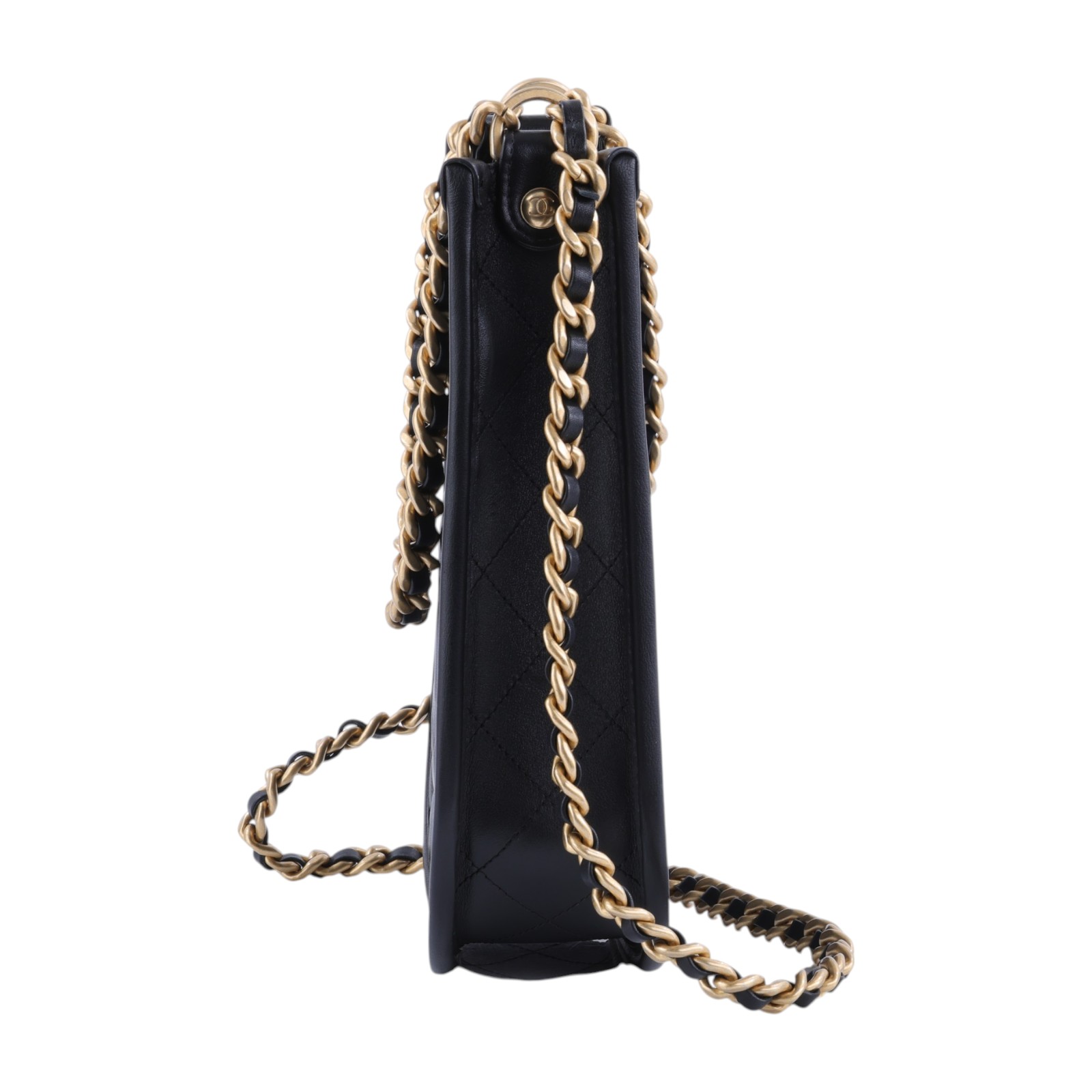 香奈兒 CHANEL 流浪包 Hobo Bag CC LOGO 斜背包 AS4532 晶片款 黑色HOBO兩用包 防塵袋