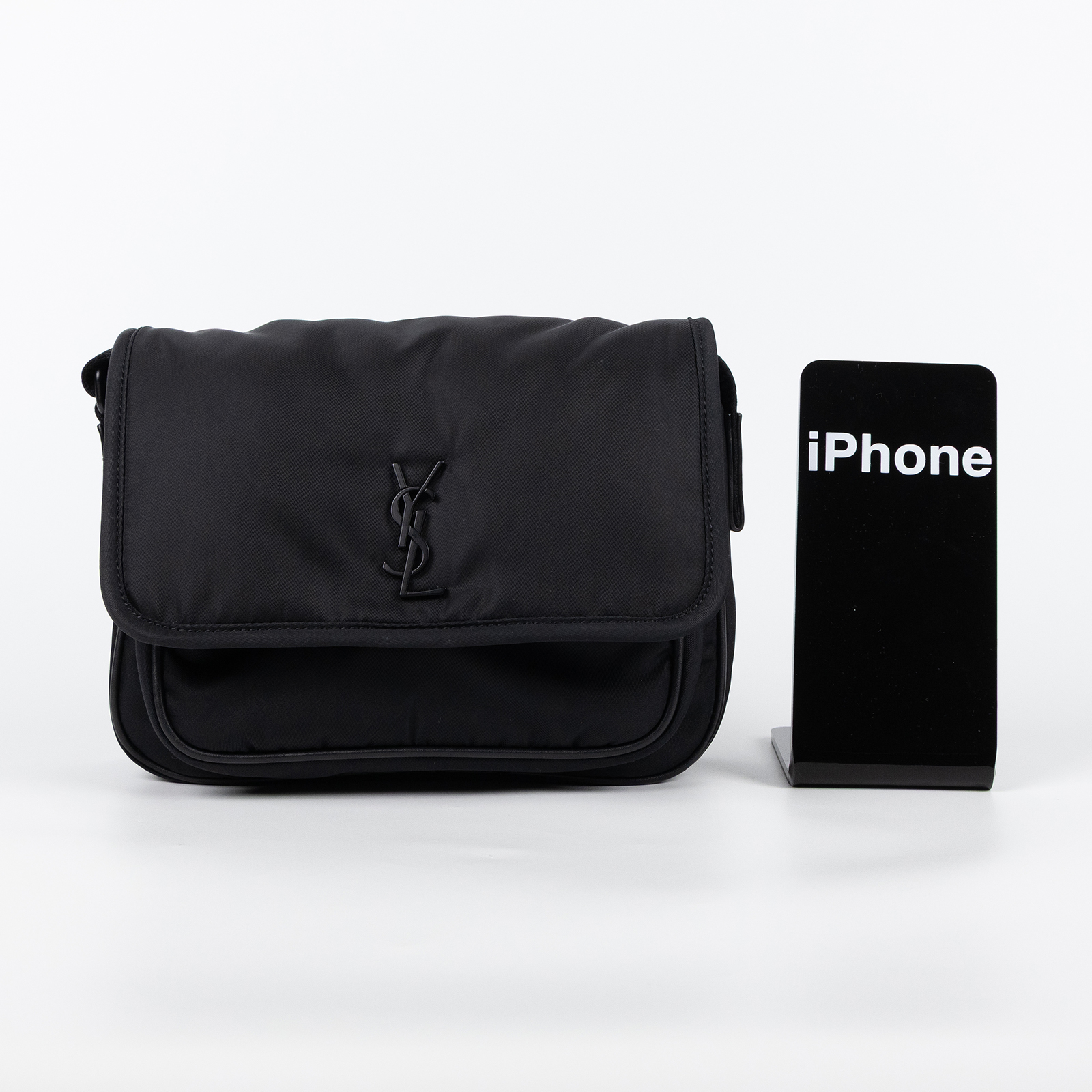 聖羅蘭 YSL SAINT LAURENT Niki 尼龍 郵差包 小型 776611FACKH 黑尼龍NIKI郵差包 防塵袋