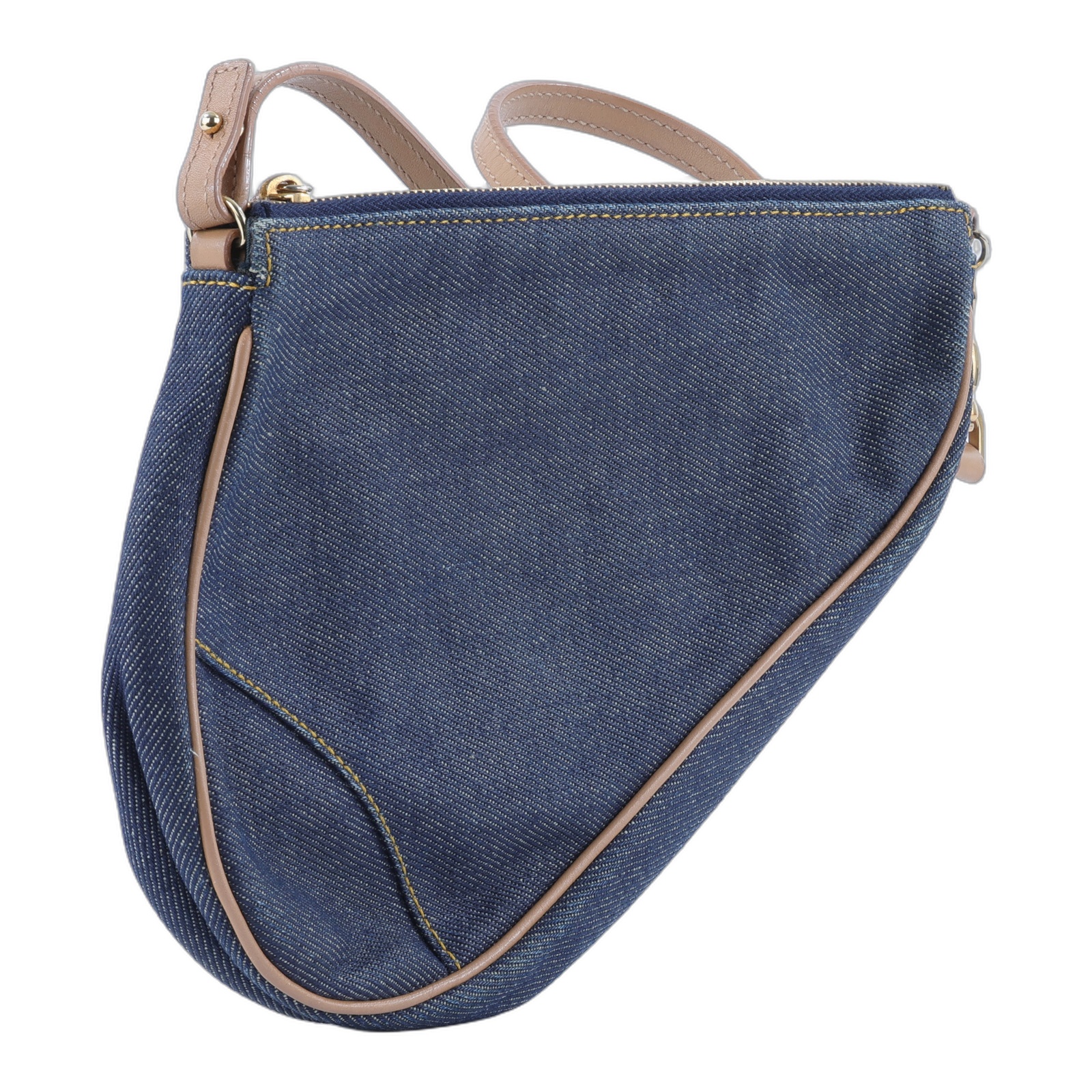 迪奧 CHRISTIAN DIOR Mini Saddle Bag 迷你 手提包 馬鞍包 腋下包  深單寧SADDLE腋下包 無附屬品