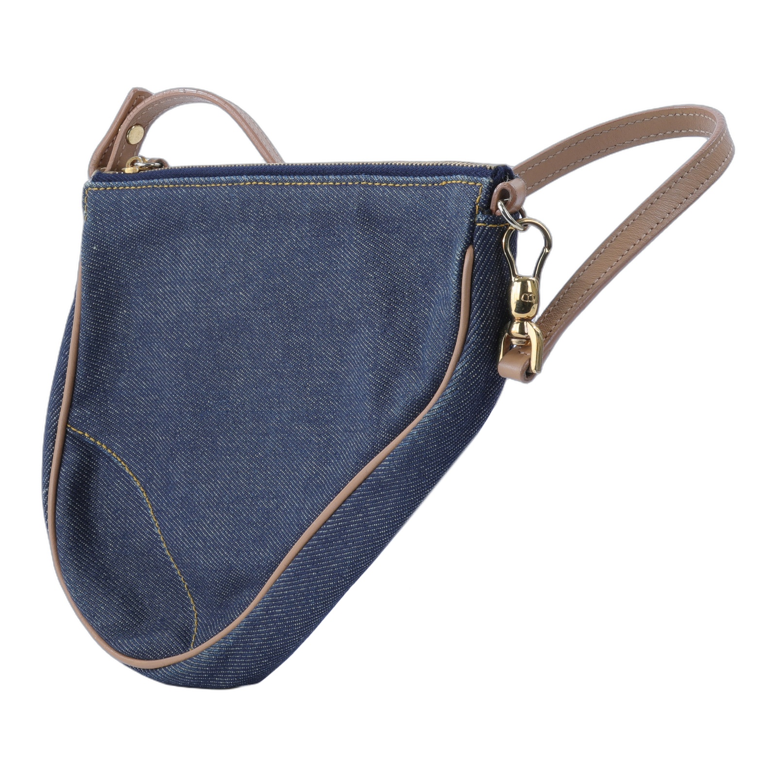迪奧 CHRISTIAN DIOR Mini Saddle Bag 迷你 手提包 馬鞍包 腋下包  深單寧SADDLE腋下包 無附屬品