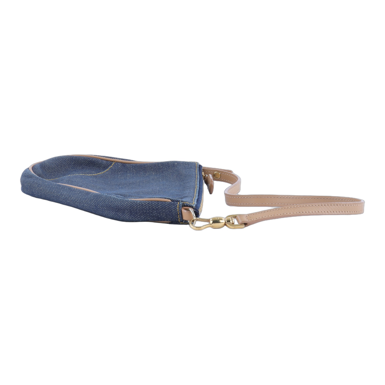 迪奧 CHRISTIAN DIOR Mini Saddle Bag 迷你 手提包 馬鞍包 腋下包  深單寧SADDLE腋下包 無附屬品