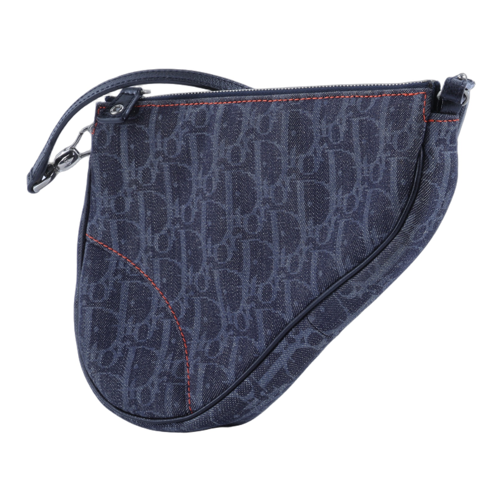 迪奧 CHRISTIAN DIOR Mini Saddle Bag 迷你 手提包 馬鞍包 腋下包  單寧緹花SADDLE腋下包 防塵袋
