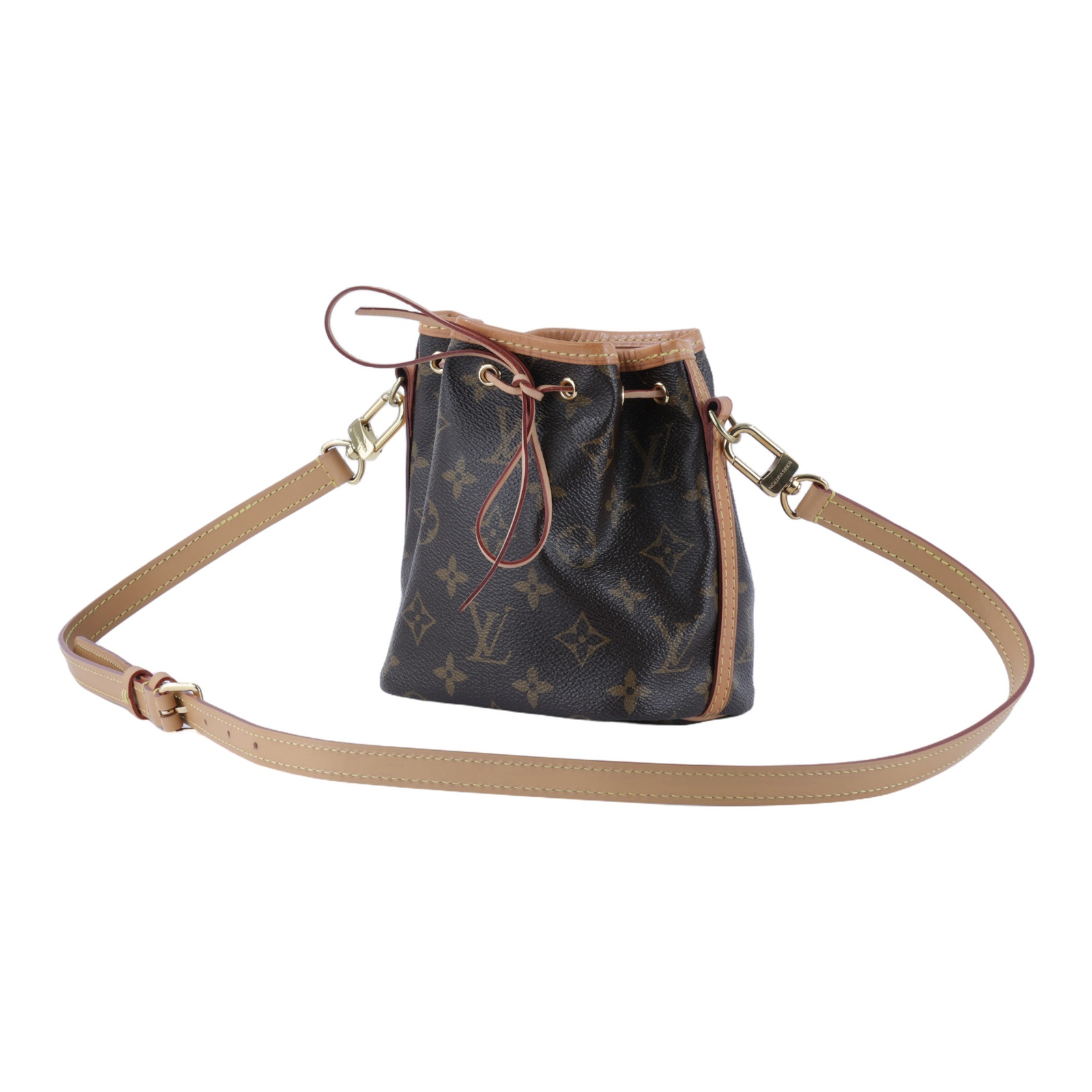 路易威登 LOUIS VUITTON Nano Noé 舊款 束口水桶包 M41346 NANO NOE 舊版 背帶改造 原背帶移除，附原廠肩帶