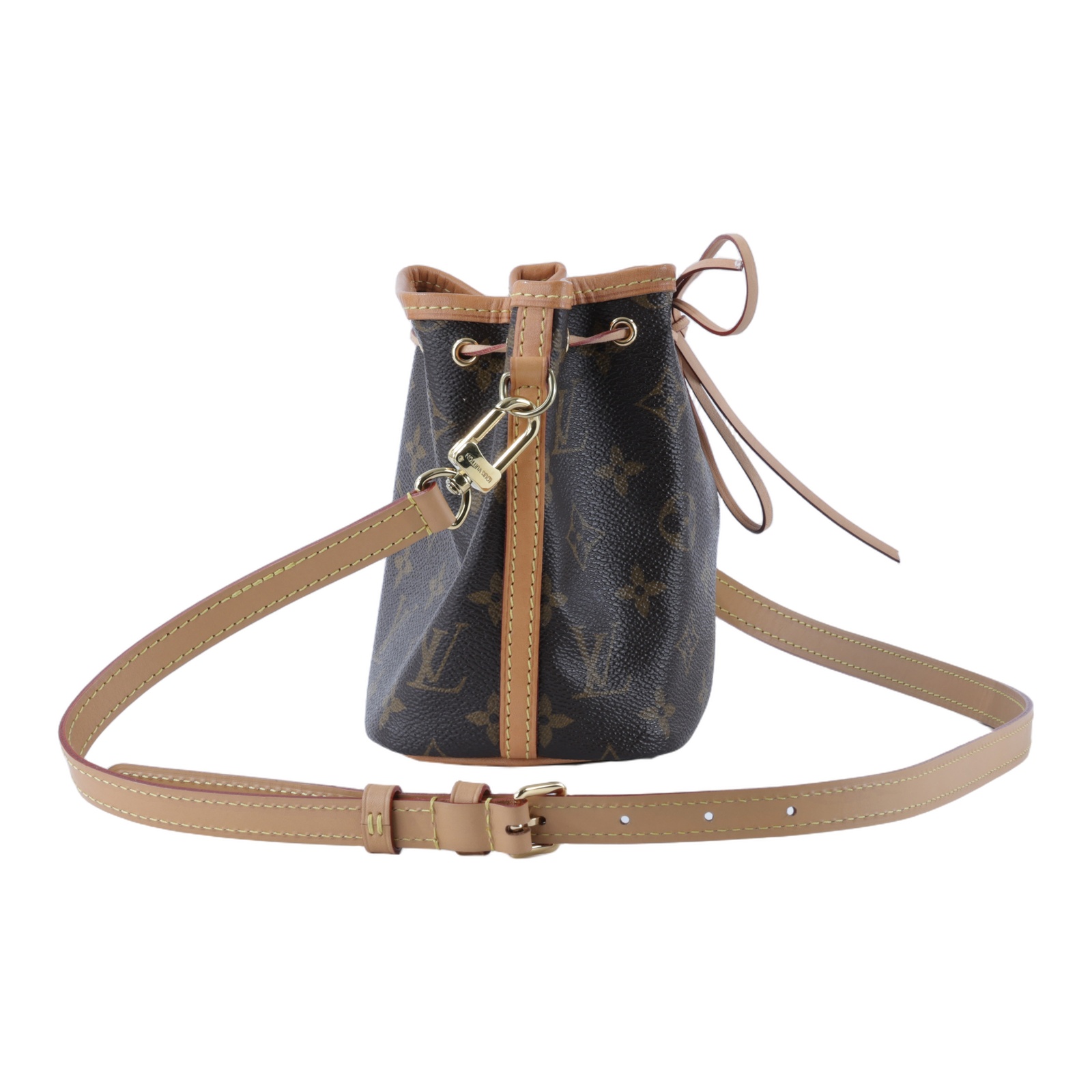路易威登 LOUIS VUITTON Nano Noé 舊款 束口水桶包 M41346 NANO NOE 舊版 背帶改造 原背帶移除，附原廠肩帶
