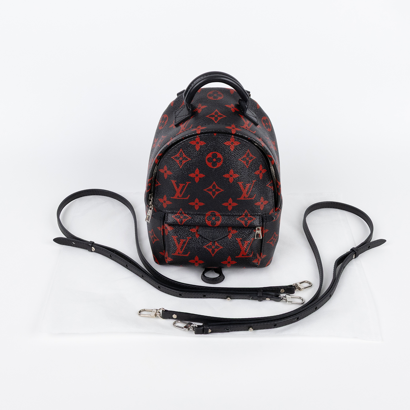 路易威登 LOUIS VUITTON Palm Springs Mini 迷你 雙肩 後背包 M41457 黑紅MINI後背包 背帶2