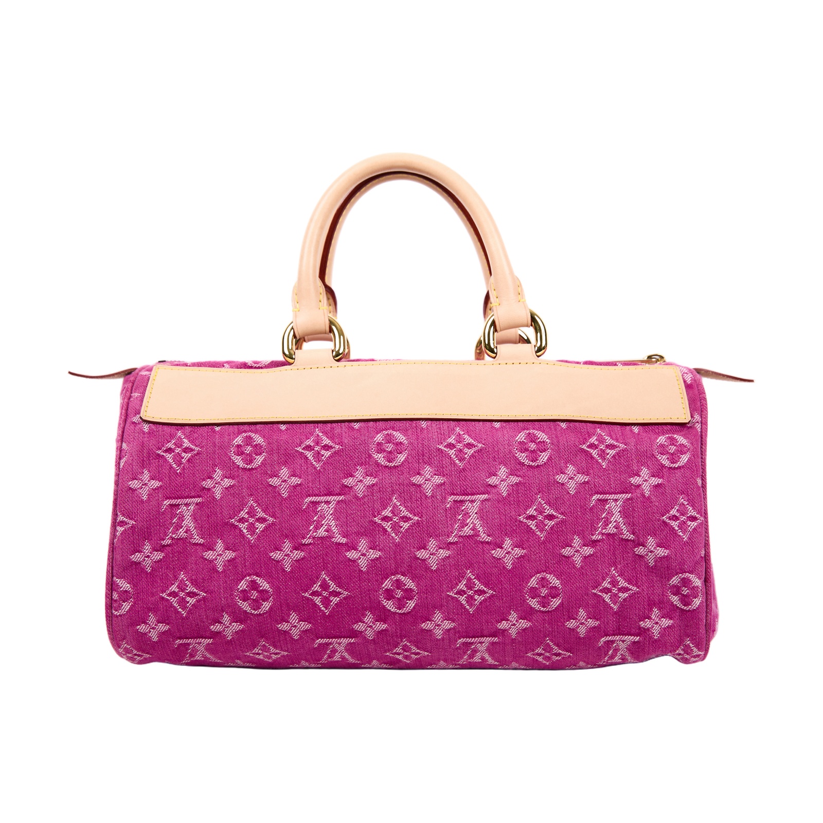 路易威登 LOUIS VUITTON Neo Speedy Denim 丹寧 雙口袋 波士頓 手提包 M95214 粉牛仔波士頓包 無附屬品