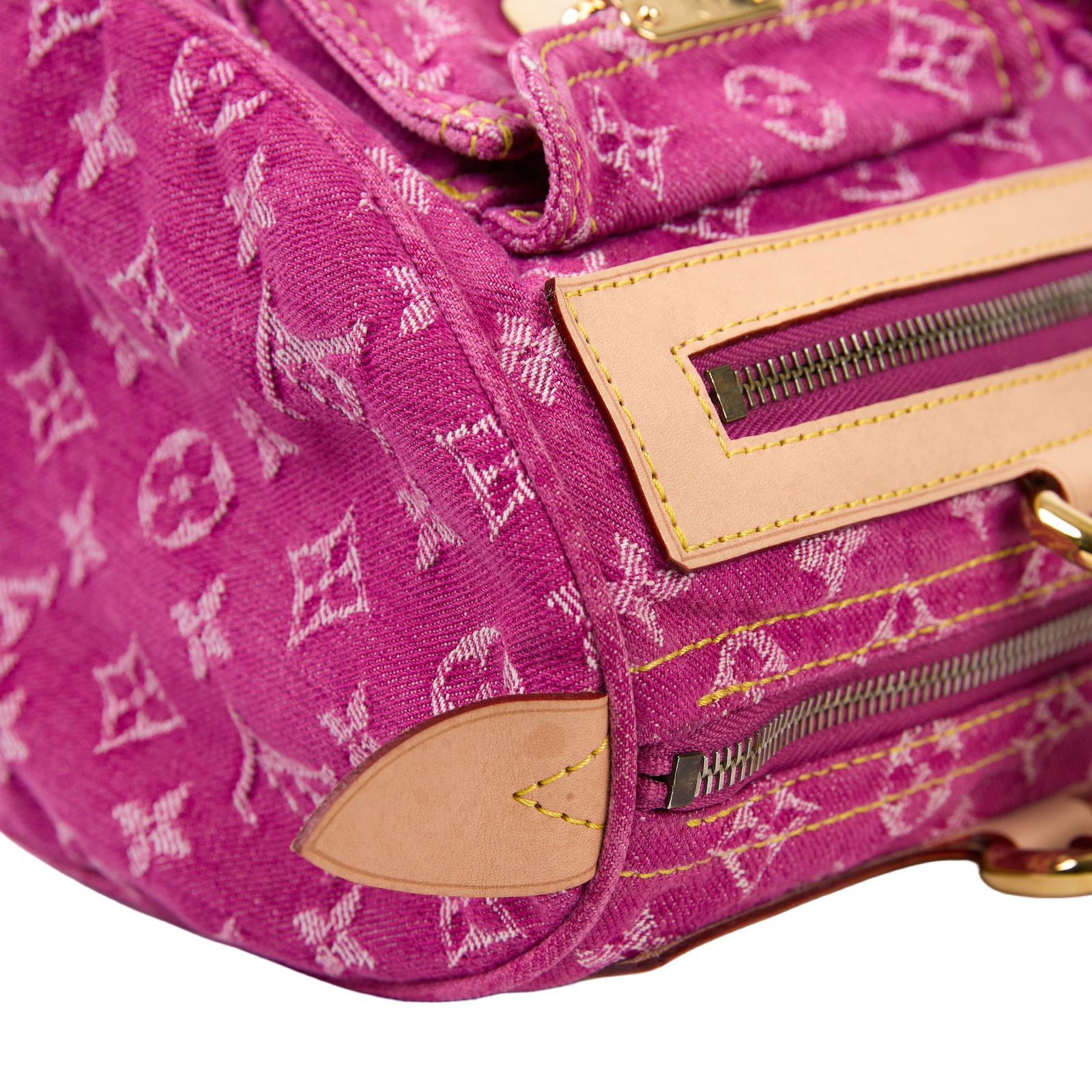 路易威登 LOUIS VUITTON Neo Speedy Denim 丹寧 雙口袋 波士頓 手提包 M95214 粉牛仔波士頓包 無附屬品