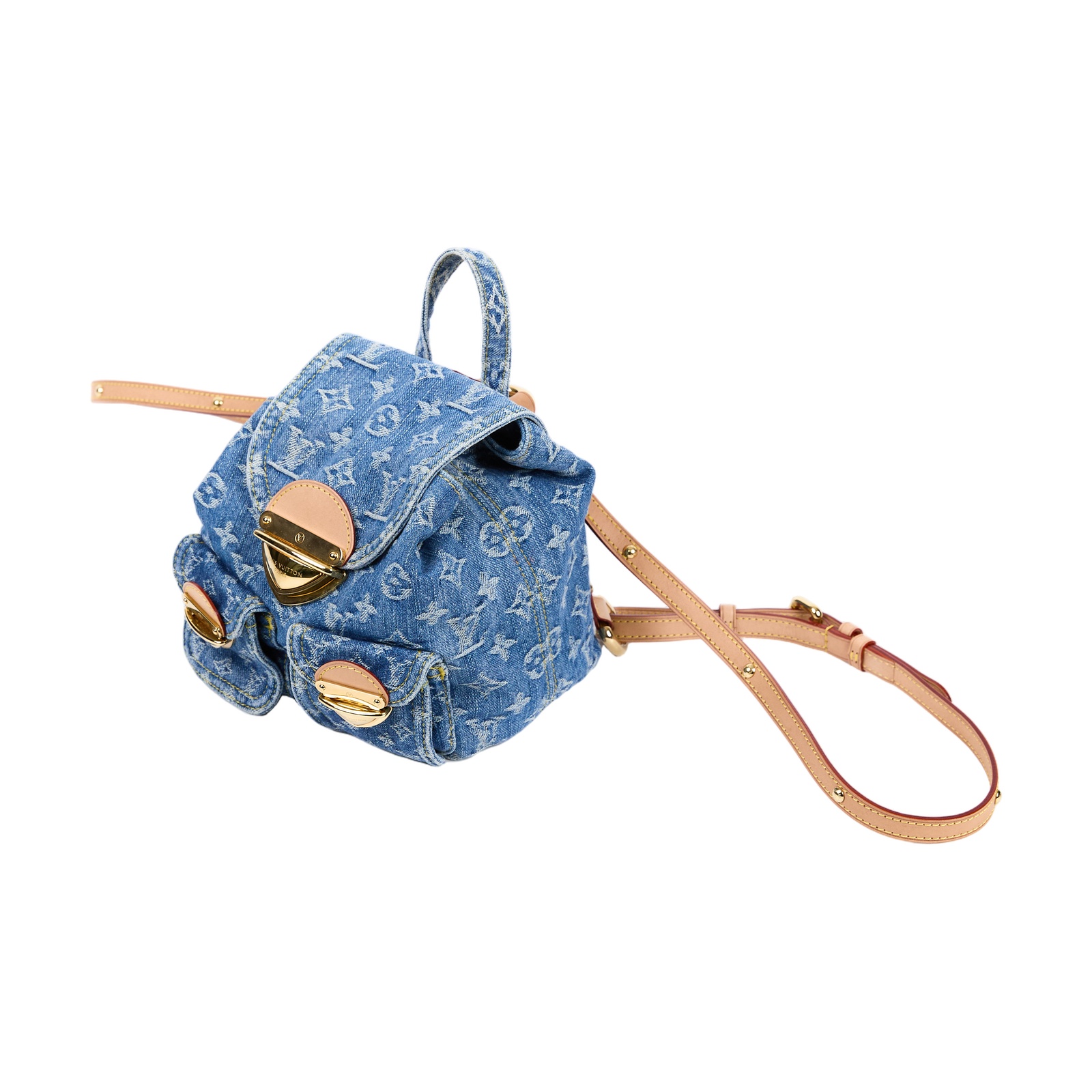 路易威登 LOUIS VUITTON Venice 雙肩包 後背包 M46836 晶片款 藍牛仔後背包 防塵袋