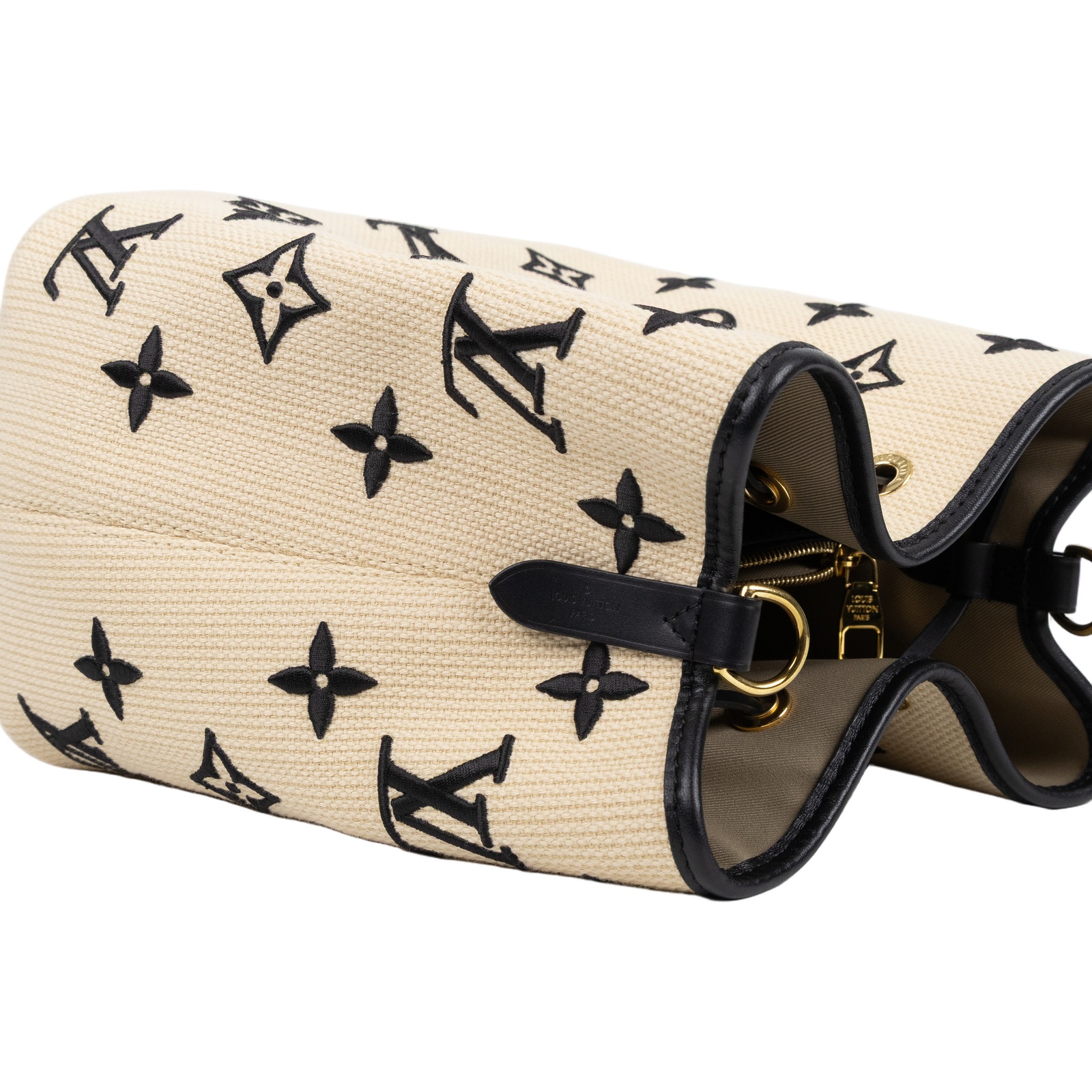 路易威登 LOUIS VUITTON NéoNoé MM 束口水桶包 M23080 晶片款 棉麻NEONOE MM 背帶