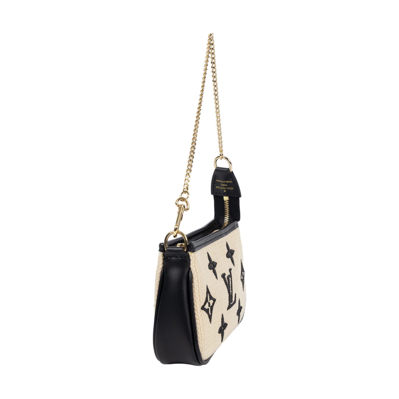 路易威登 LOUIS VUITTON Pochette Accessor 金鍊 迷你 麻將包 M82472 棉麻MINI麻將包 無附屬品