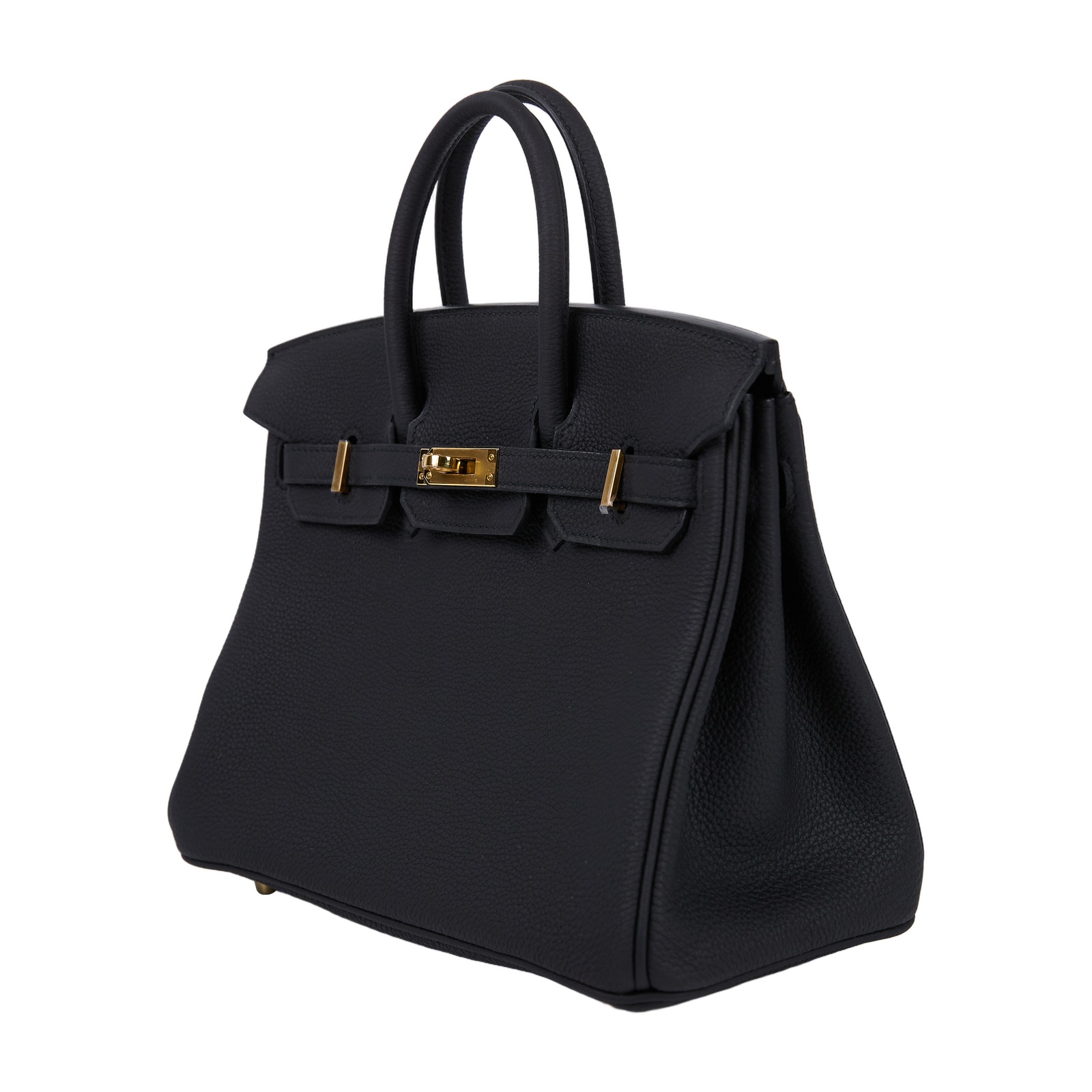 愛馬仕 Hermes Birkin Bag 柏金包 25 金色五金 黑色 H041344CC89 /  防塵袋/原廠盒子/鎖組/吊牌/購買證明/雨衣