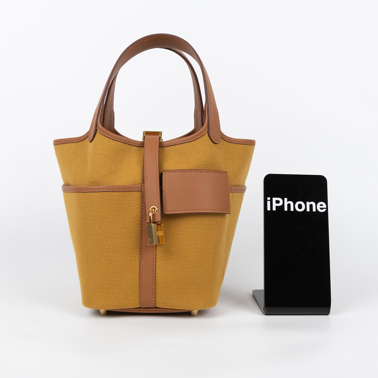愛馬仕 Hermes Picotin Lock 18 菜籃子包 金色五金 沙黃色 金棕色 H083189CCBD /  防塵袋/原廠盒子/鎖組/購買證明