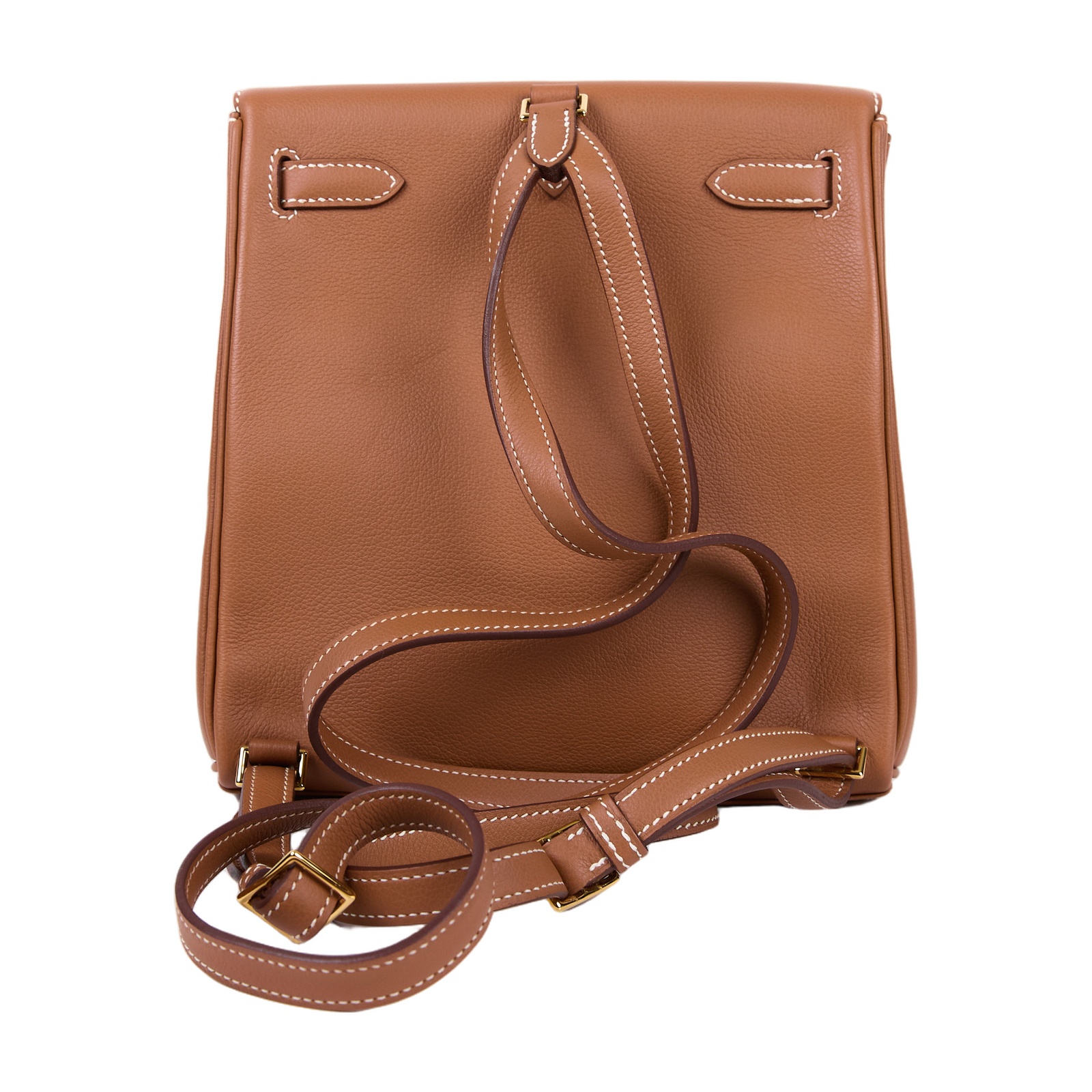 愛馬仕 Hermes Kelly Ado 後背包 金色五金 金棕色 H079015CC37 / Y刻 金棕KELLY ADO 防塵袋/原廠盒子/購買證明