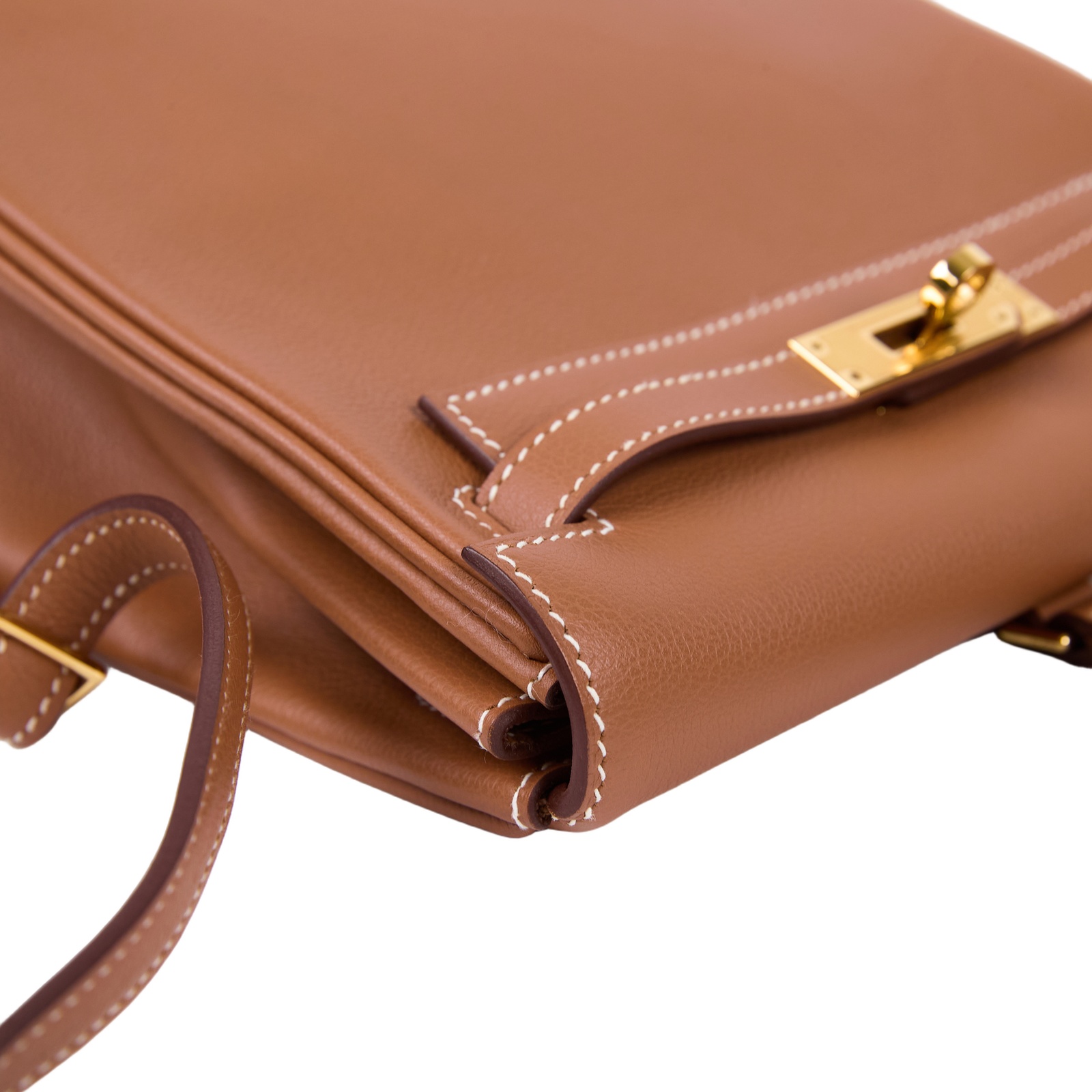 愛馬仕 Hermes Kelly Ado 後背包 金色五金 金棕色 H079015CC37 / Y刻 金棕KELLY ADO 防塵袋/原廠盒子/購買證明