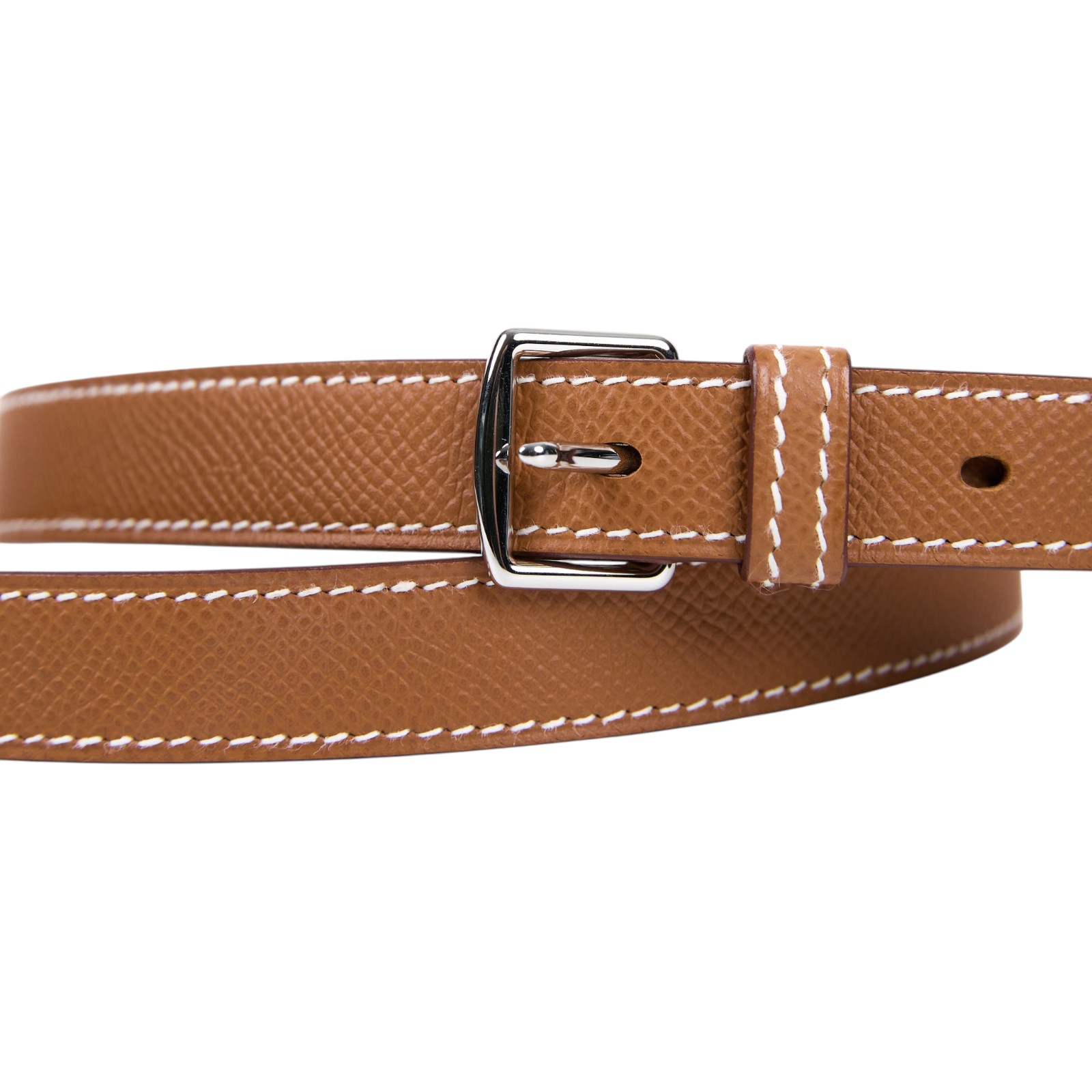 愛馬仕 Hermes A-Strap 20 mm 肩帶 銀色五金 金棕色 H086253CK37 G FM 002 PM G刻 金棕可調節背帶 防塵袋/原廠盒子