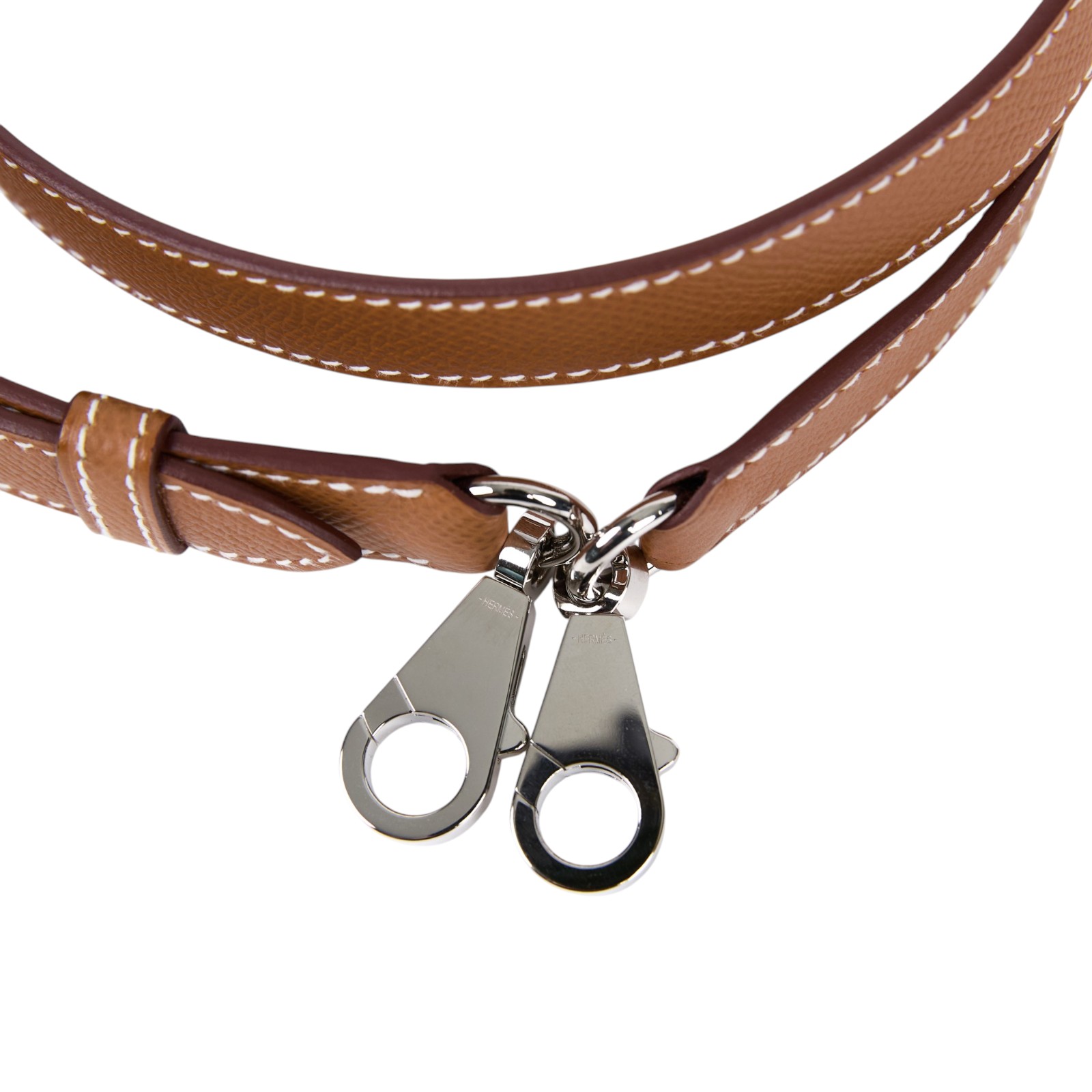 愛馬仕 Hermes A-Strap 20 mm 肩帶 銀色五金 金棕色 H086253CK37 G FM 002 PM G刻 金棕可調節背帶 防塵袋/原廠盒子