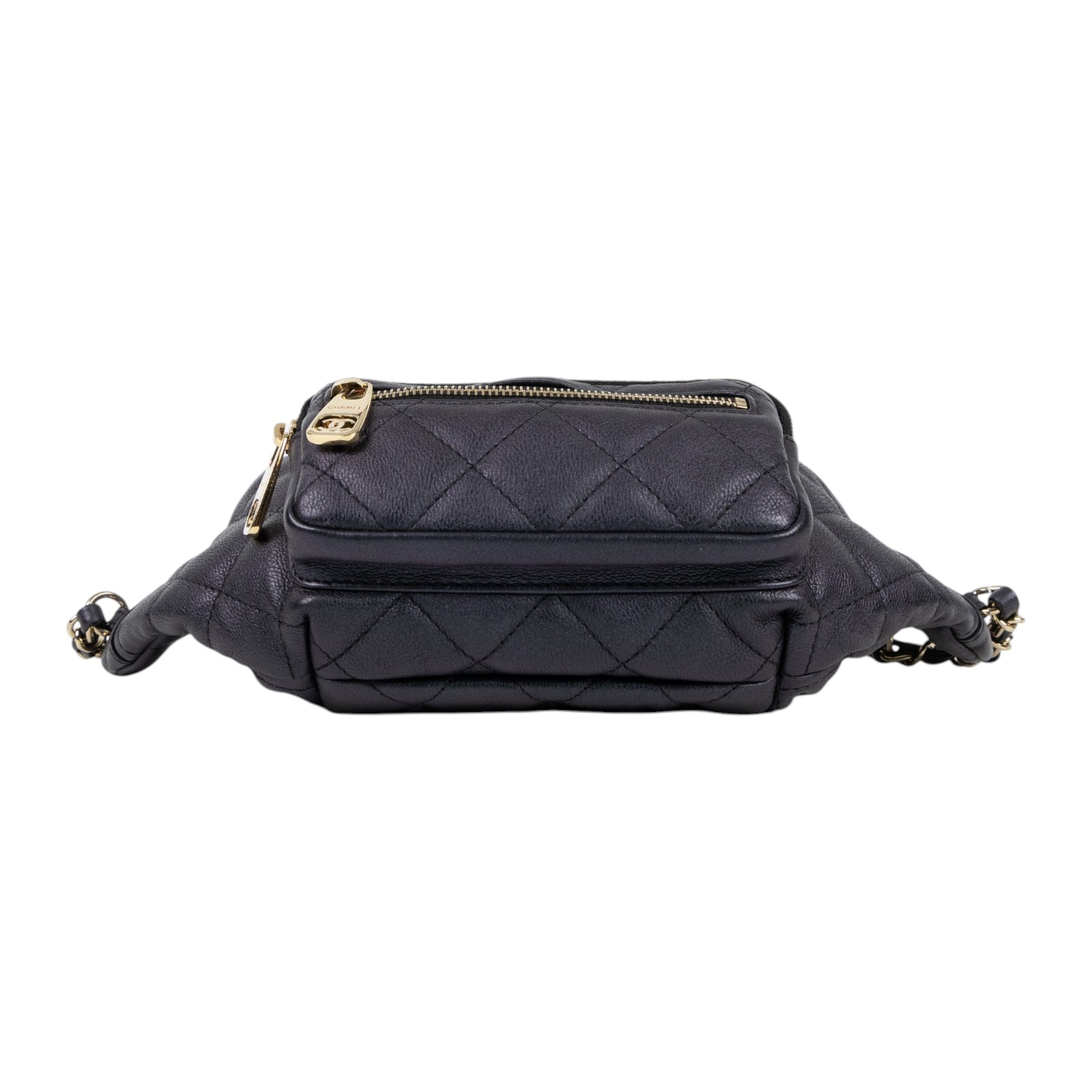 香奈兒 CHANEL 菱格紋 腰包 All About Waist Belt Bag AS0556 B00442 27開 黑牛珠光WAIST腰包 原廠盒子/防塵袋/保證卡/購買證明影本
