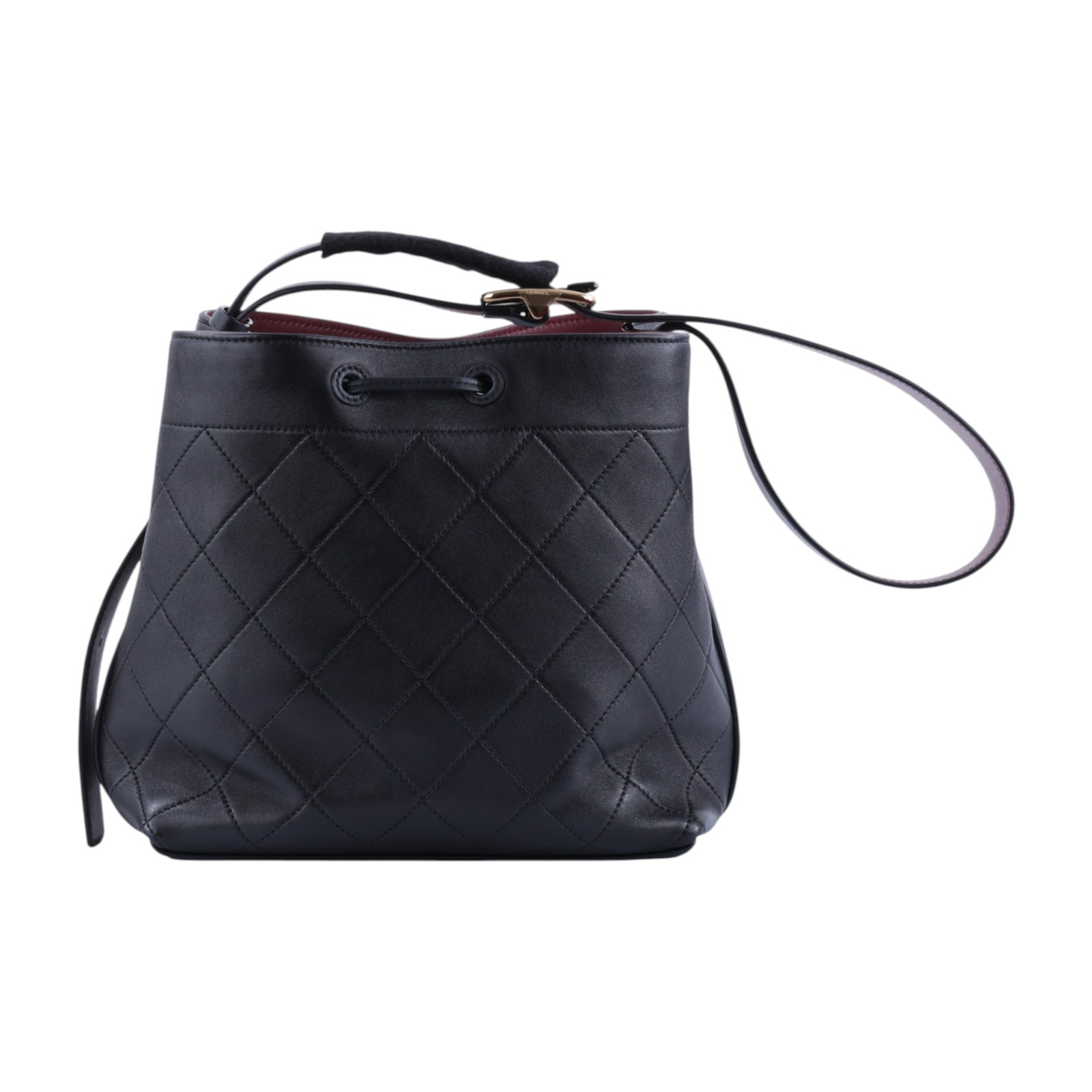 香奈兒 CHANEL Bucket Bag 水桶包 中型 肩背包 AS6584 晶片款 黑調節水桶包 小型 防塵袋/原廠盒子