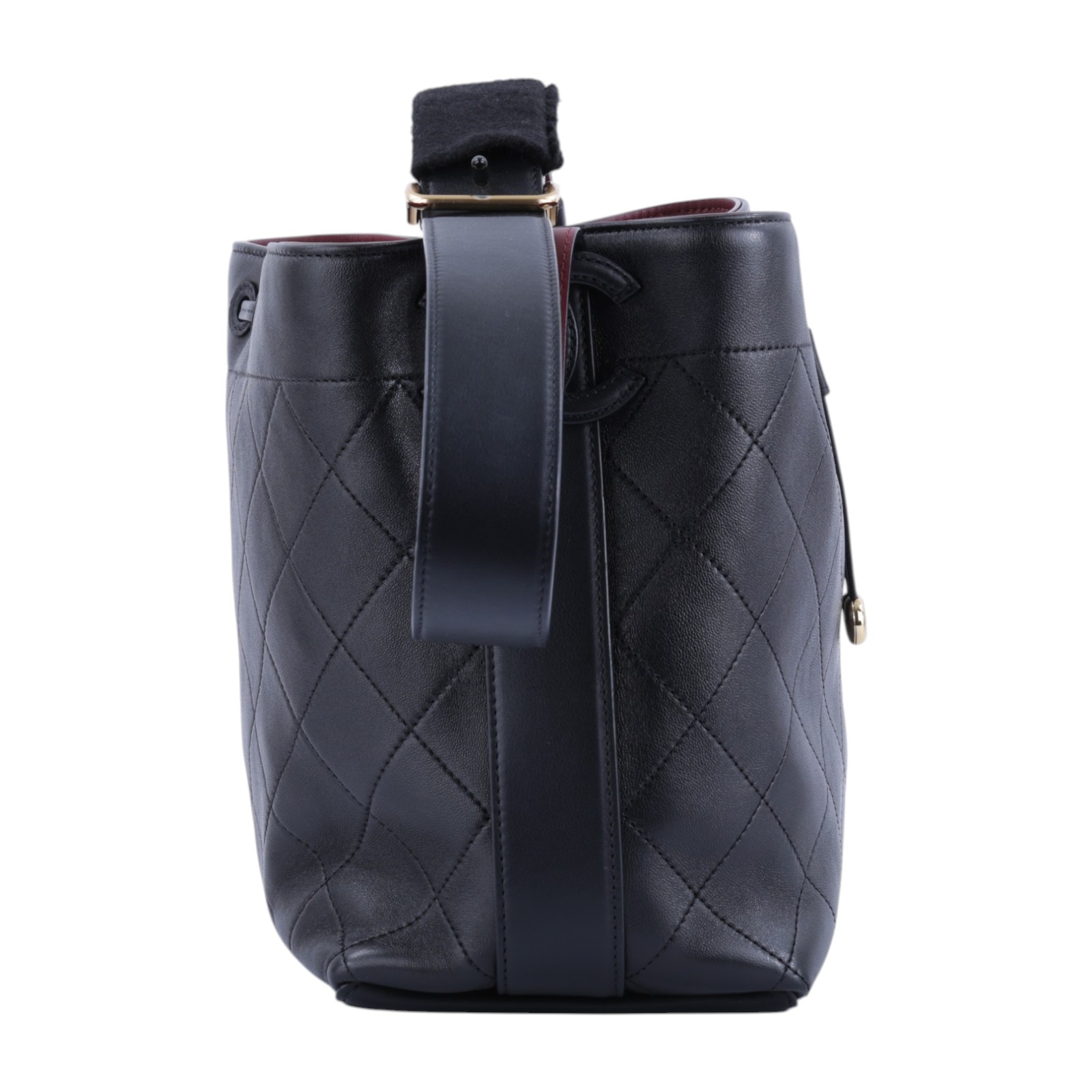 香奈兒 CHANEL Bucket Bag 水桶包 中型 肩背包 AS6584 晶片款 黑調節水桶包 小型 防塵袋/原廠盒子