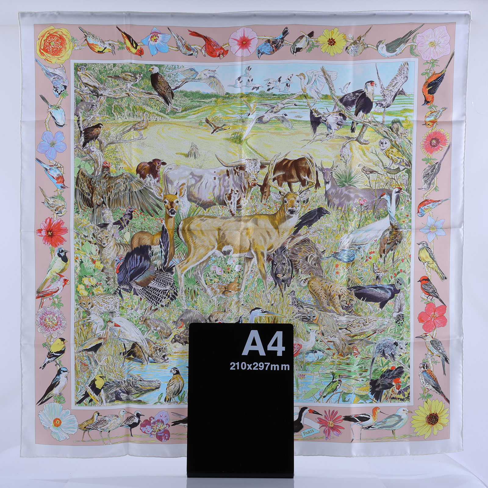 愛馬仕 Hermes Silk Carré 90 絲巾   動物園花園90 原廠盒子