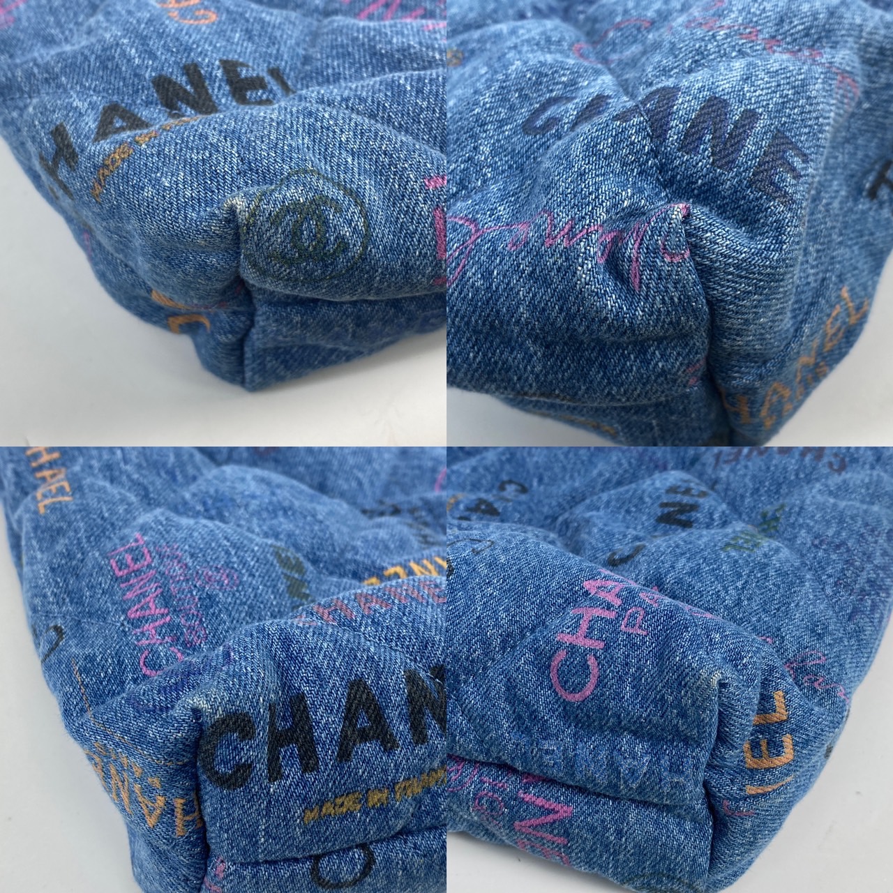 香奈兒 CHANEL Tote 手提 肩背 托特包  晶片款 單寧滿版LOGO 2WAY