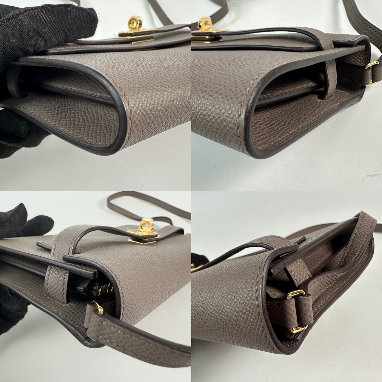 愛馬仕 Hermes Kelly to go 長夾肩背包 KLG W刻 錫器灰 KELLY TO GO 原廠盒子