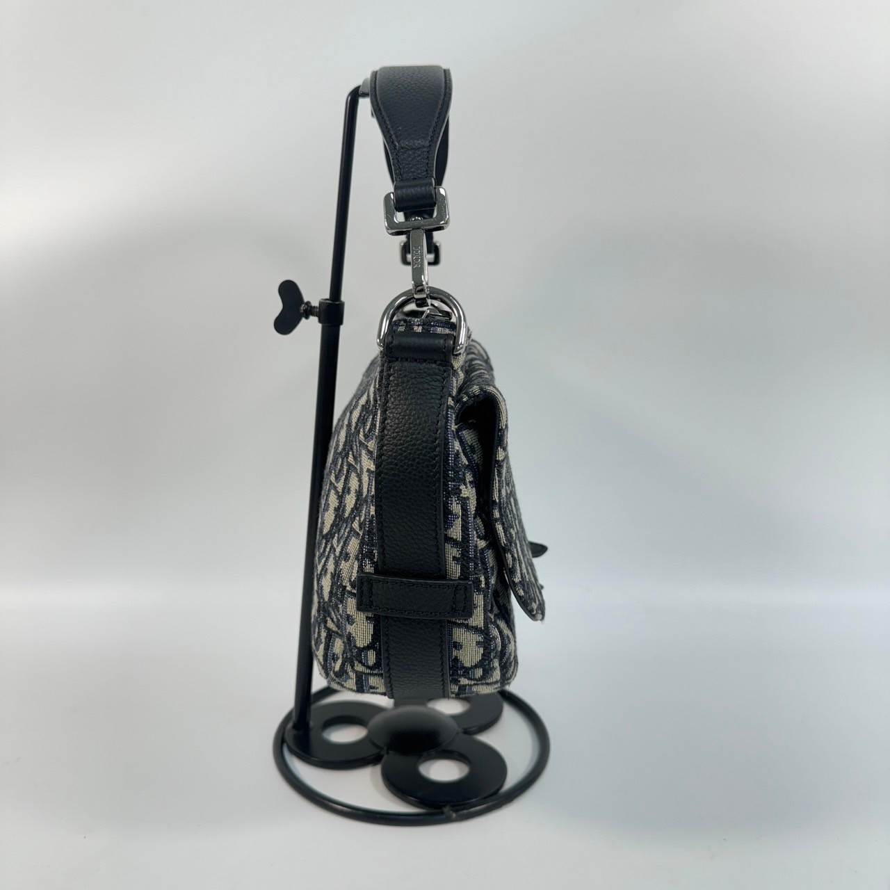 迪奧 CHRISTIAN DIOR 迷你 Saddle 柔軟馬鞍袋  藍緹花 SADDLE 斜背包 防塵袋