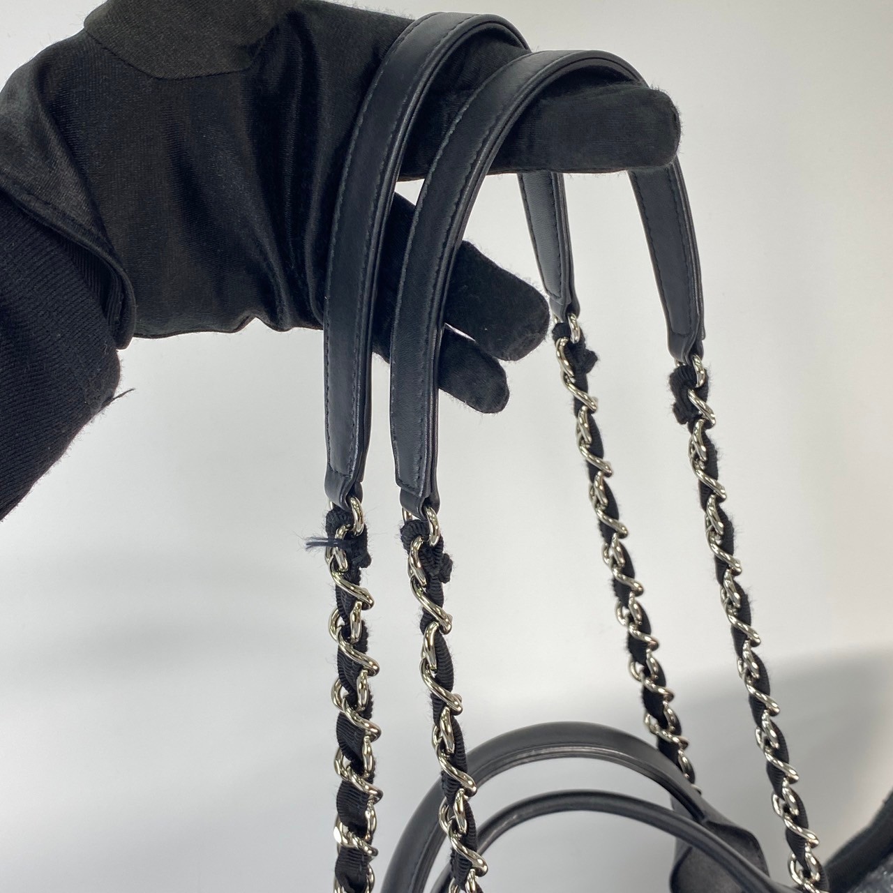 香奈兒 CHANEL 海灘包 超大型  29開 黑帆布Deauville 沙灘包 防塵袋/保證卡