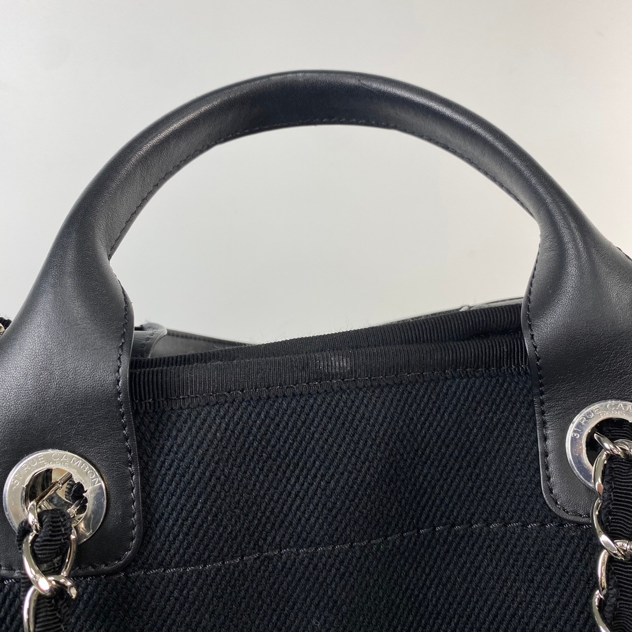 香奈兒 CHANEL 海灘包 超大型  29開 黑帆布Deauville 沙灘包 防塵袋/保證卡