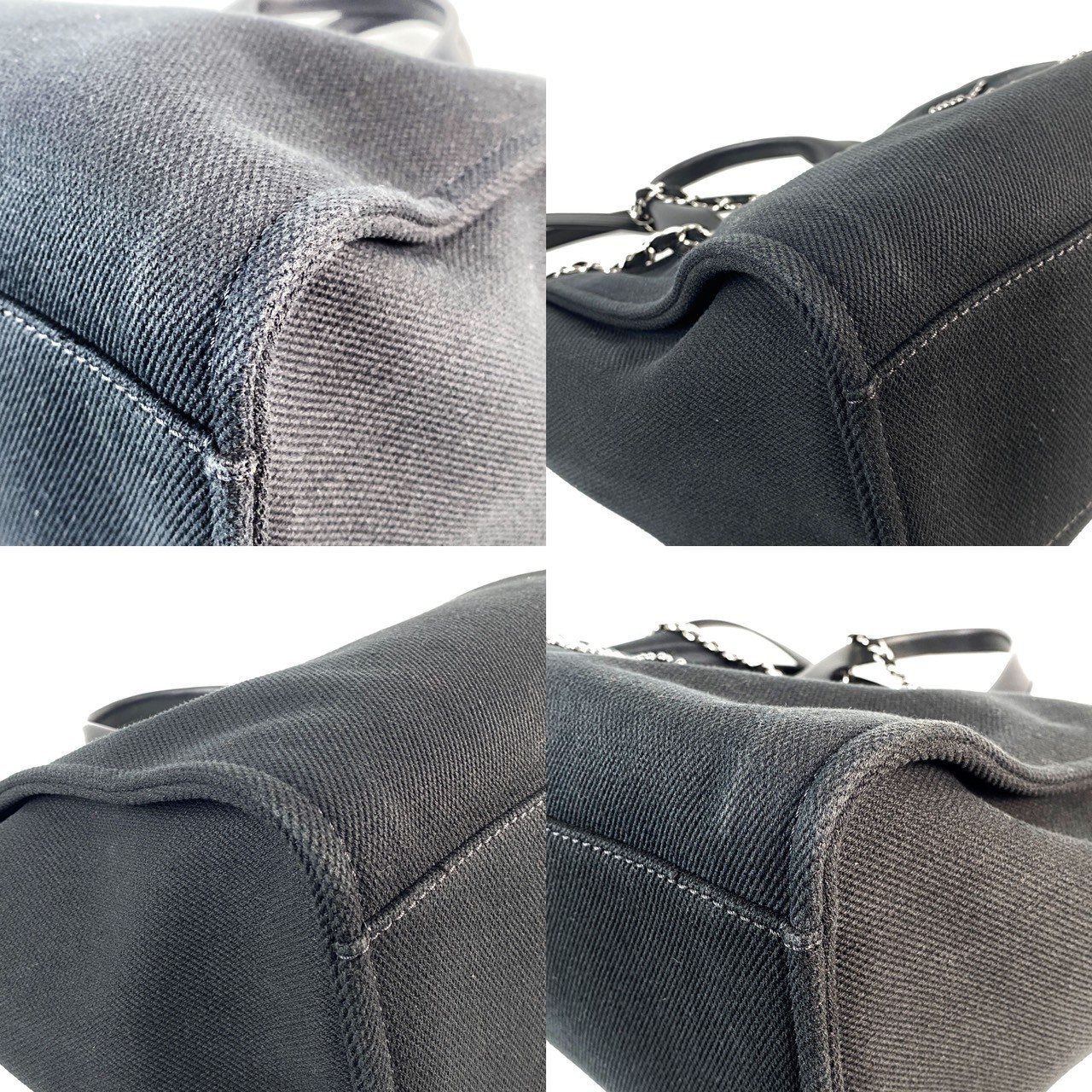 香奈兒 CHANEL 海灘包 超大型  29開 黑帆布Deauville 沙灘包 防塵袋/保證卡