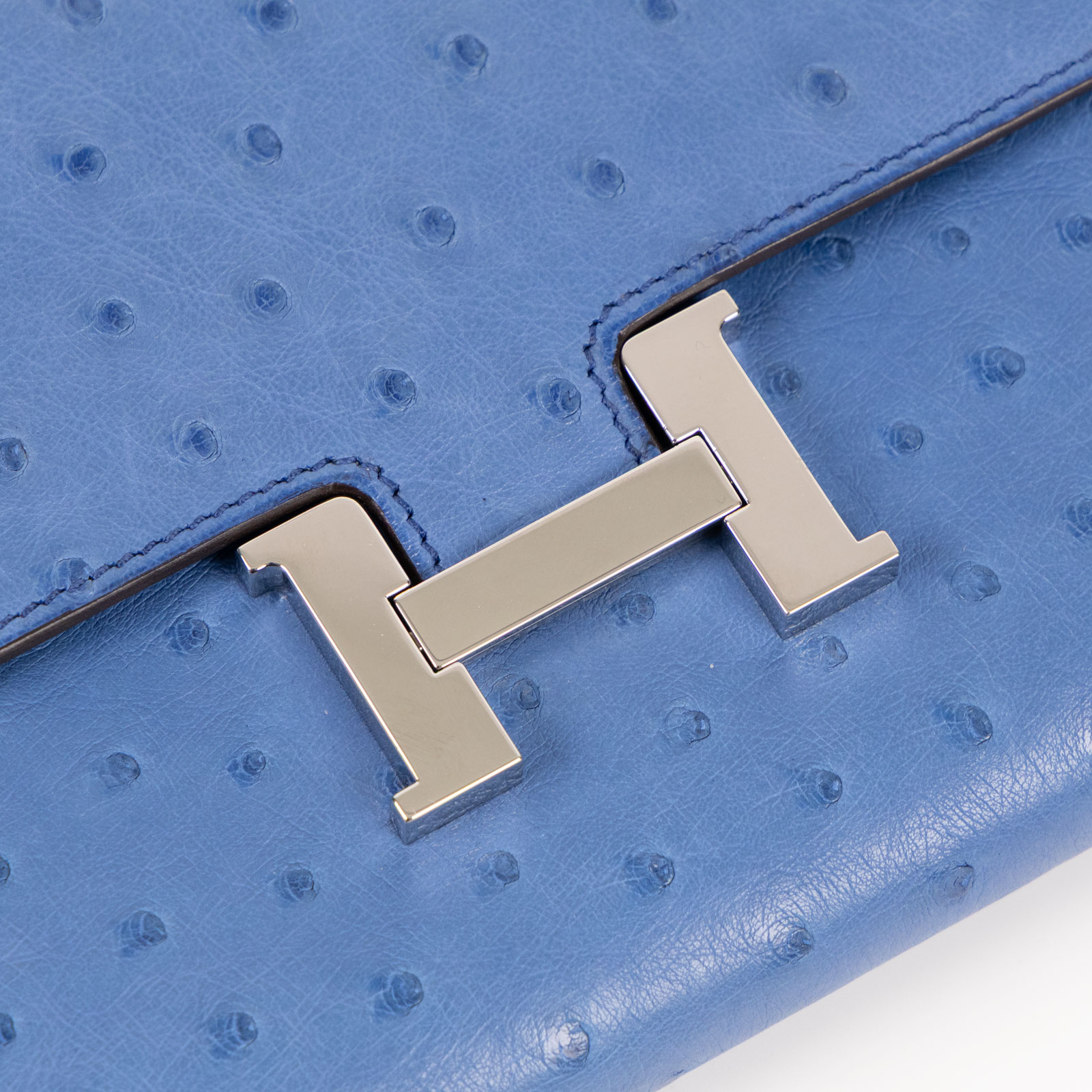 愛馬仕 Hermes Constance to go 康康包 長夾  CNTG D刻 藍鴕鳥皮CONSTANCE長夾 無附屬品