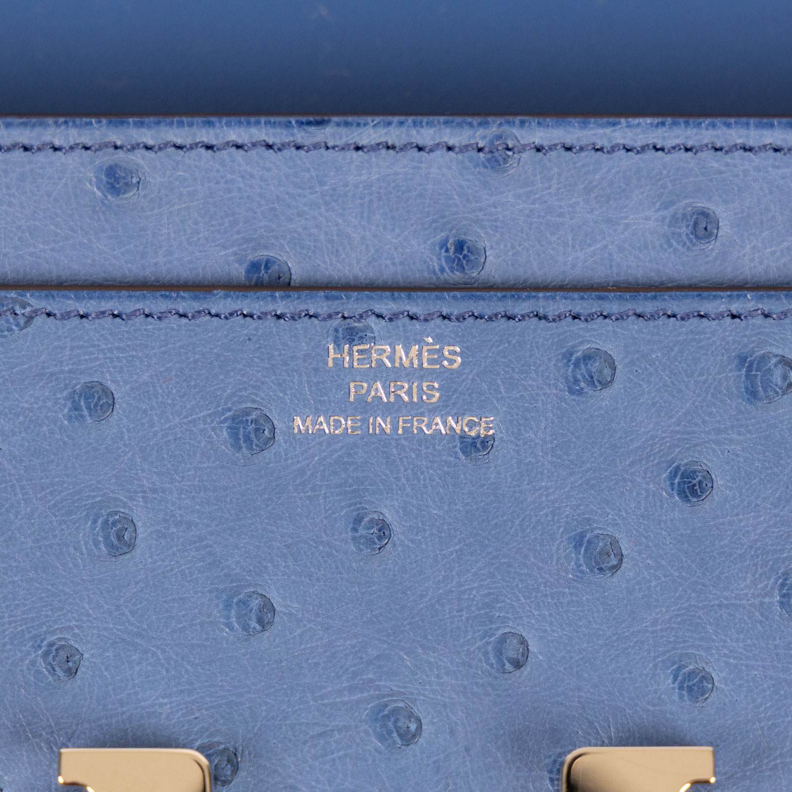 愛馬仕 Hermes Constance to go 康康包 長夾  CNTG D刻 藍鴕鳥皮CONSTANCE長夾 無附屬品