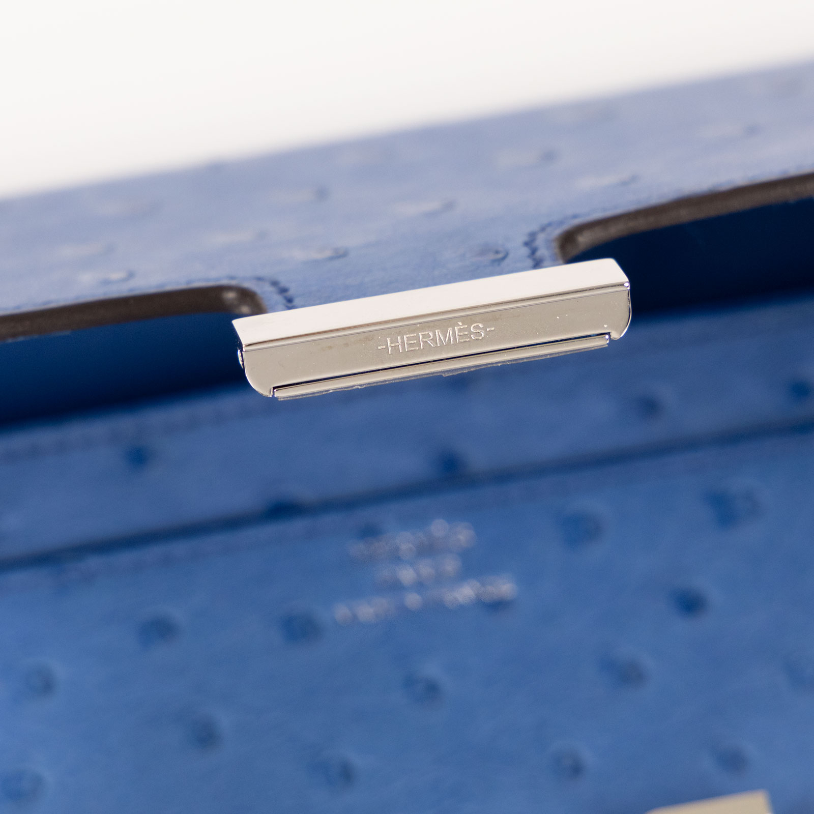 愛馬仕 Hermes Constance to go 康康包 長夾  CNTG D刻 藍鴕鳥皮CONSTANCE長夾 無附屬品