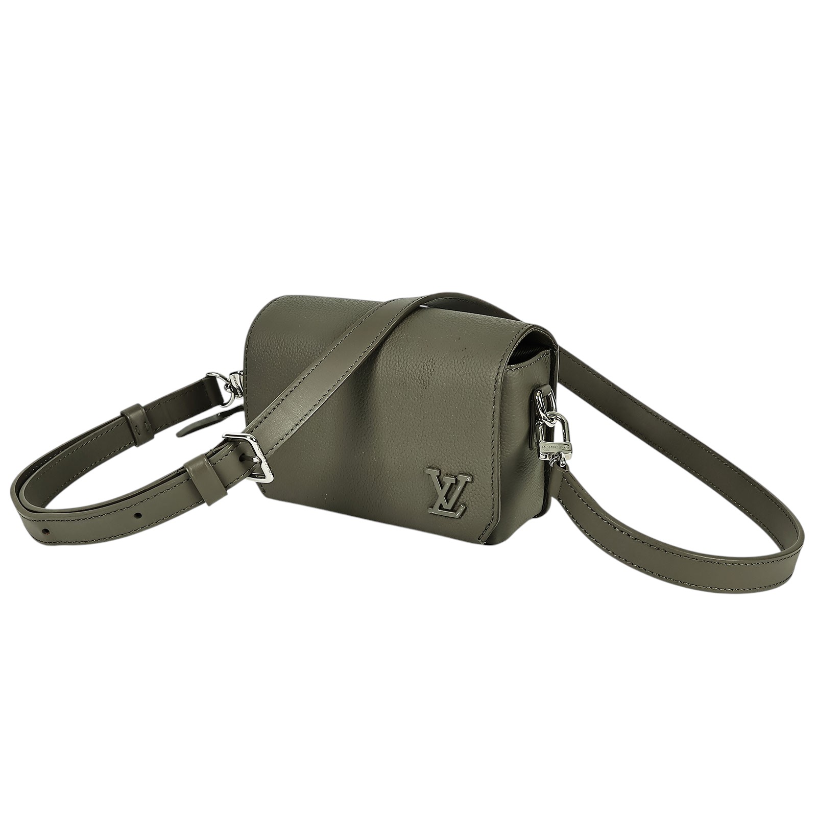 路易威登 LOUIS VUITTON 翻蓋隨身錢包 綠色 M82086 晶片款 綠翻蓋隨身錢包 無附屬品