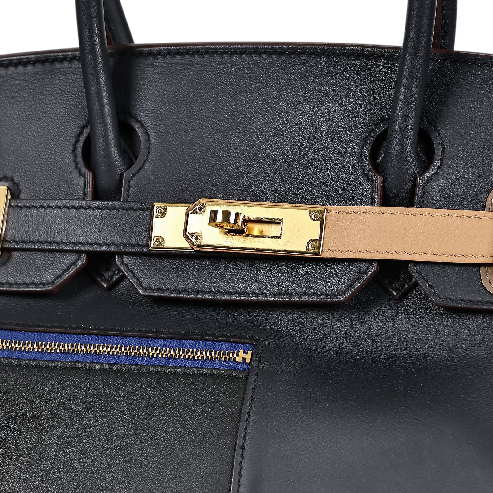 愛馬仕 Hermes Birkin Bag 柏金包 30 BK30 B刻 ☆深藍色BIRKIN 30 COLORMATIC 原廠盒子/防塵袋/雨衣/鎖組