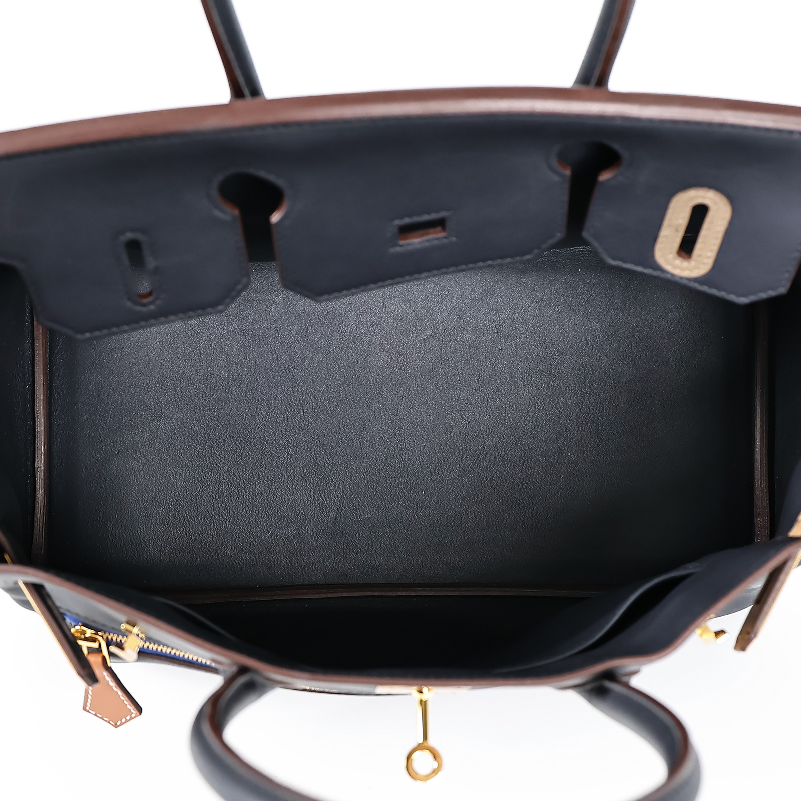 愛馬仕 Hermes Birkin Bag 柏金包 30 BK30 B刻 ☆深藍色BIRKIN 30 COLORMATIC 原廠盒子/防塵袋/雨衣/鎖組