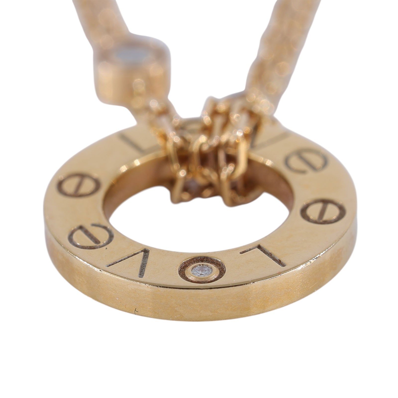 卡地亞 CARTIER Love  吊墜 2顆鑽石 B7224509 PG 單鑽LOVE項鍊 原廠盒子/購買證明