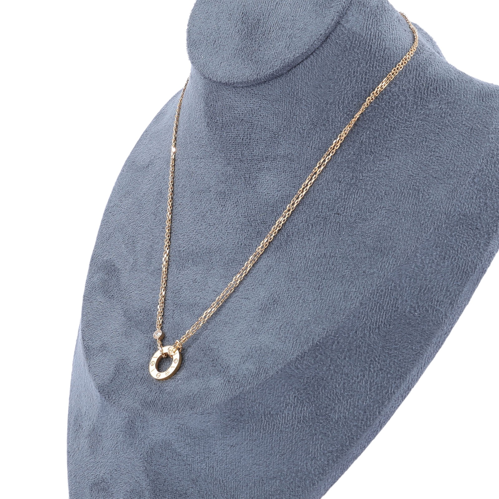 卡地亞 CARTIER Love  吊墜 2顆鑽石 B7224509 PG 單鑽LOVE項鍊 原廠盒子/購買證明