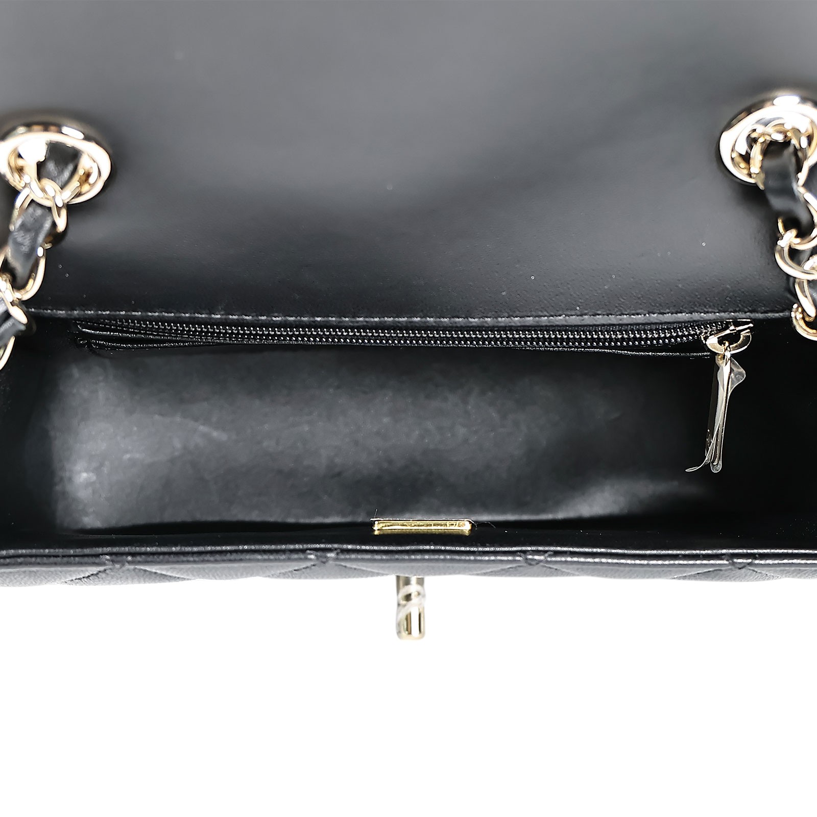 香奈兒 CHANEL 方胖子 肩背 口蓋包  晶片款 黑金羊白雙C釦方胖 原廠盒子