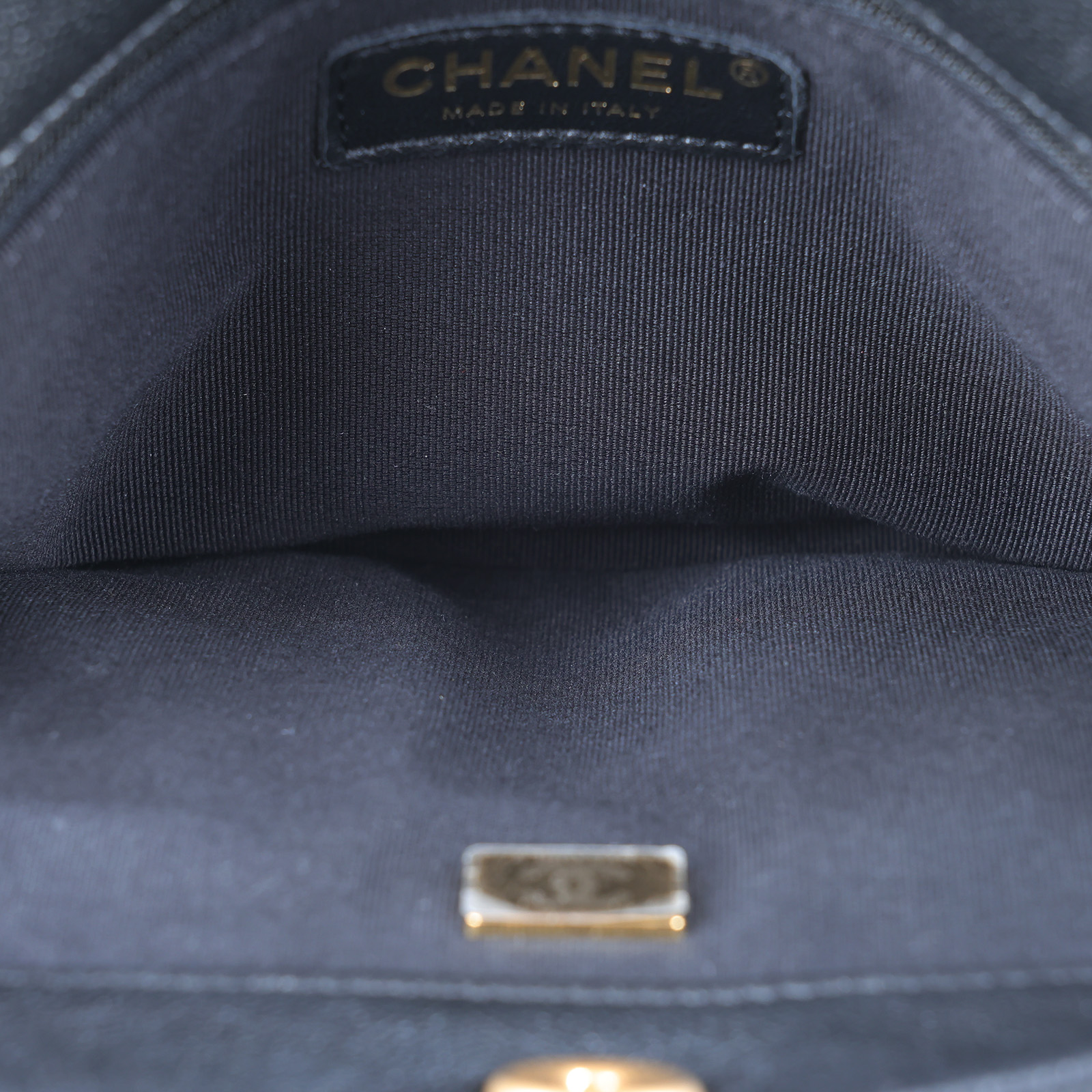 香奈兒 CHANEL 流浪包 雙口袋 郵差包  晶片款 黑金荔枝雙口袋鍊包 防塵袋/原廠盒子