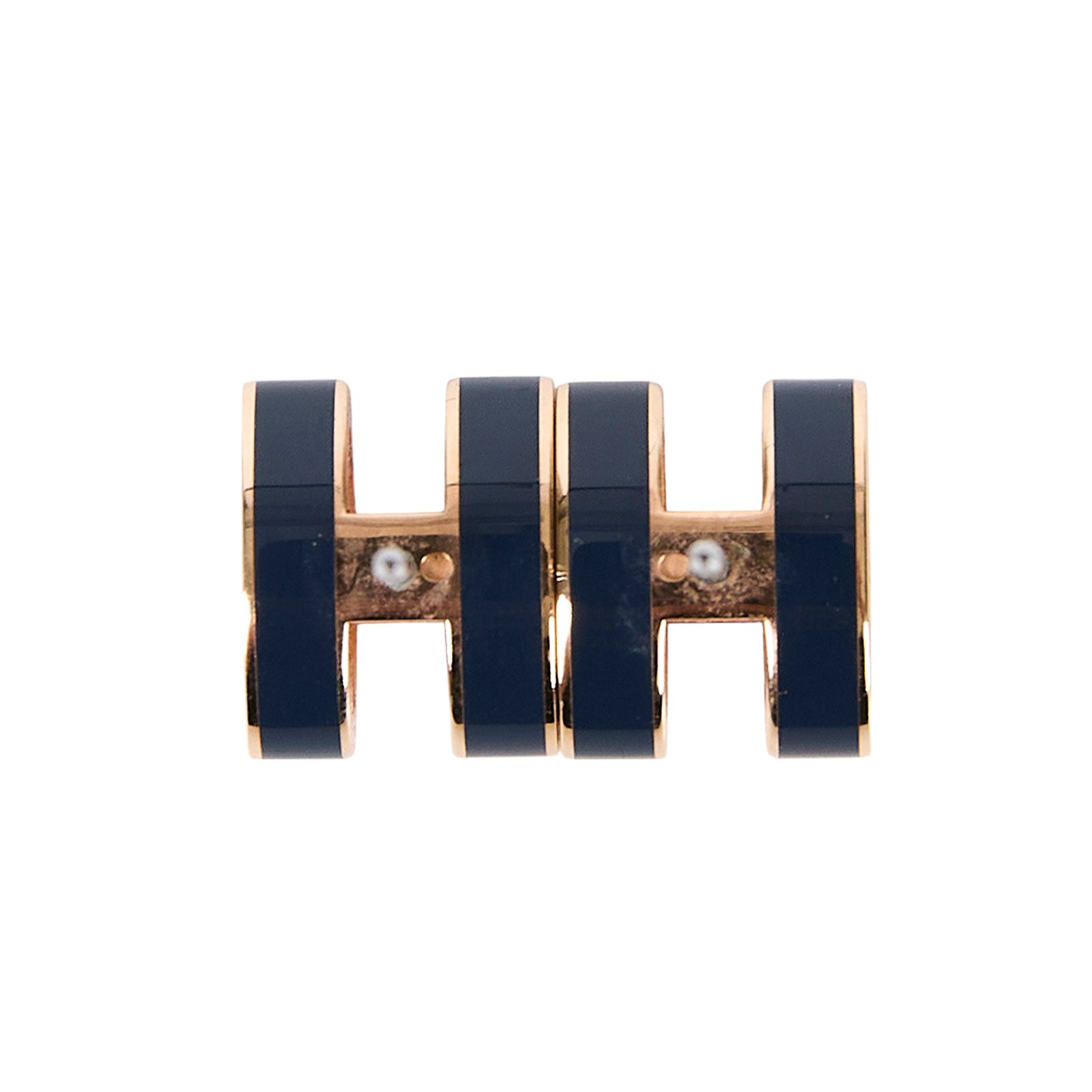 愛馬仕 Hermes Mini Pop H 耳釘 POPHE 藍色H 耳環 原廠盒子