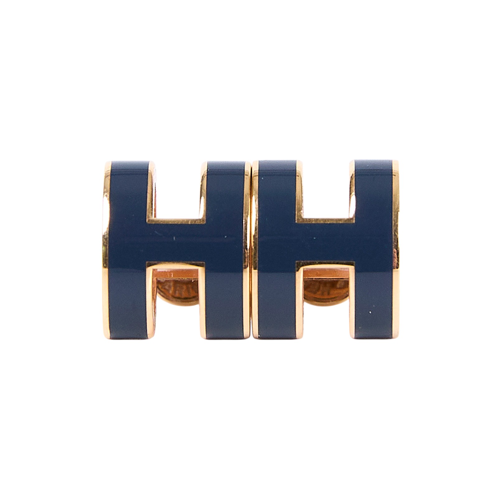 愛馬仕 Hermes Mini Pop H 耳釘 POPHE 藍色H 耳環 原廠盒子