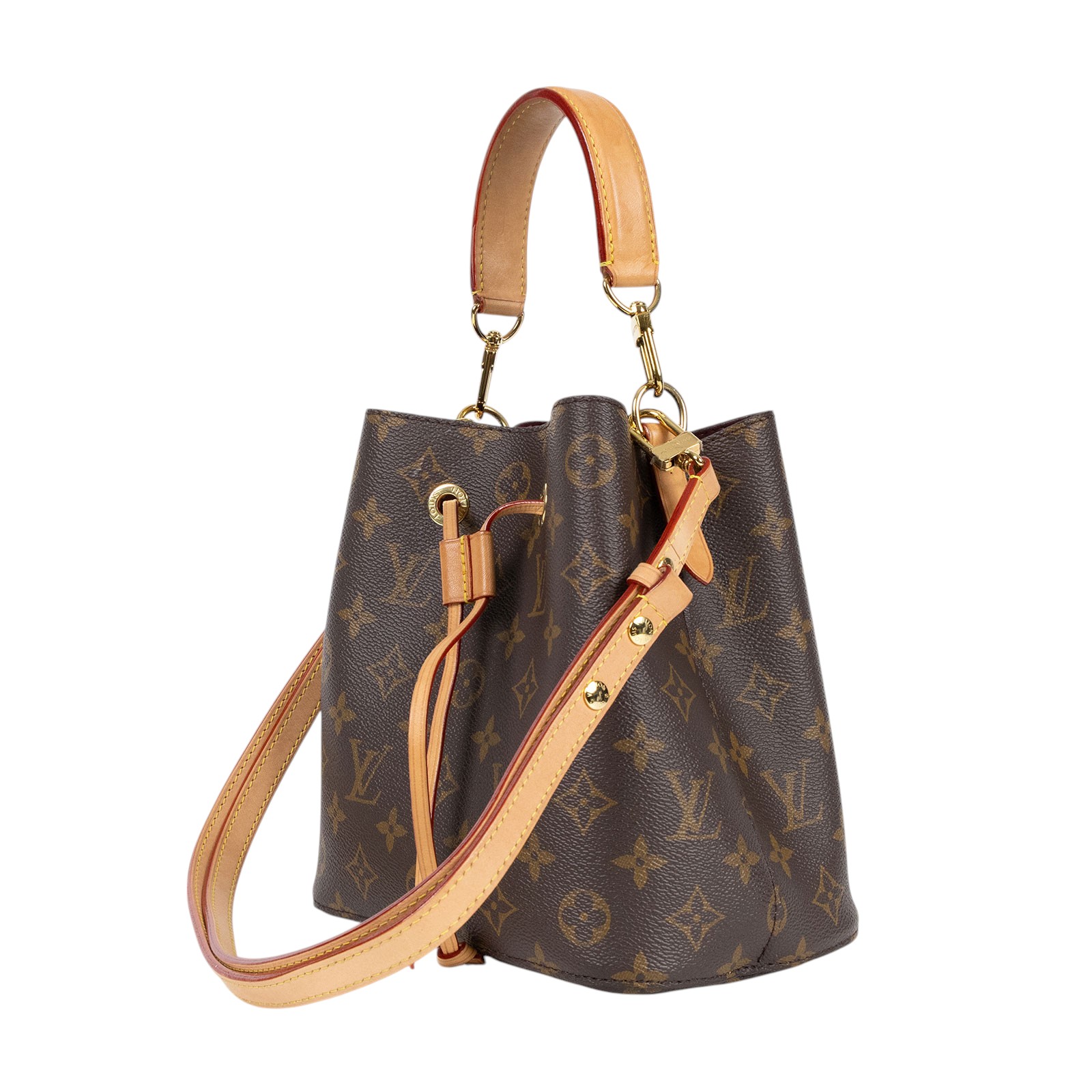 路易威登 LOUIS VUITTON Néonoé BB 經典帆布 束口水桶包 M46581 晶片款 原花NEONOE BB 原廠盒子/防塵袋/背帶