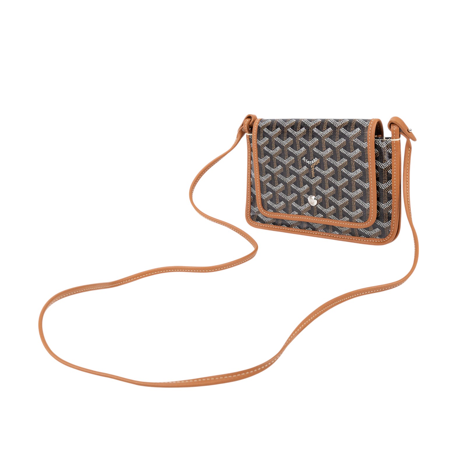 高雅德 GOYARD Plumet Pocket Wallet 肩背 隨身錢包 PLUMETPMLTY 咖PLUMET 防塵袋