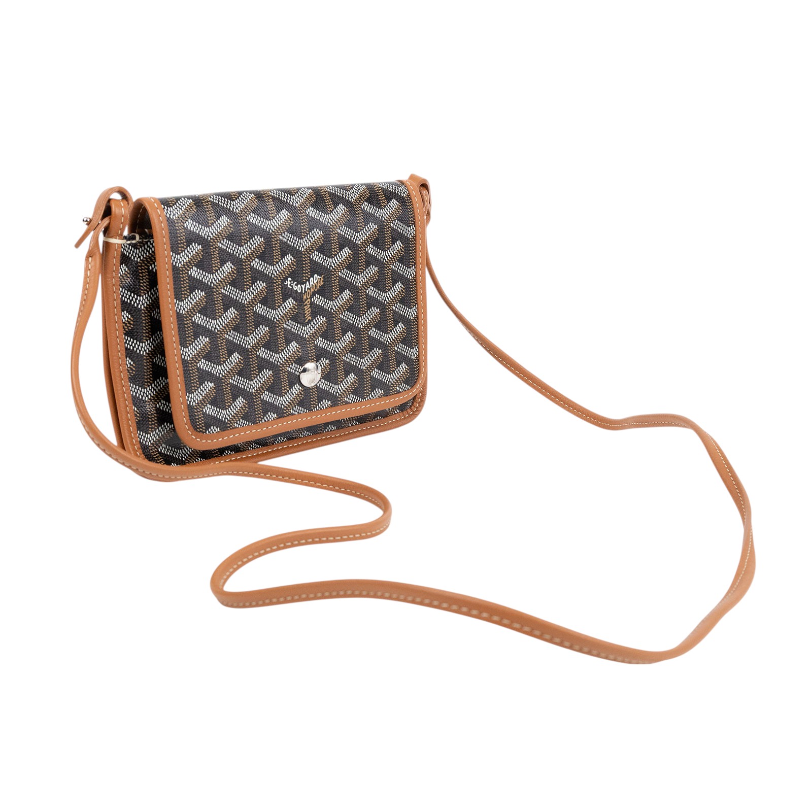 高雅德 GOYARD Plumet Pocket Wallet 肩背 隨身錢包 PLUMETPMLTY 咖PLUMET 防塵袋