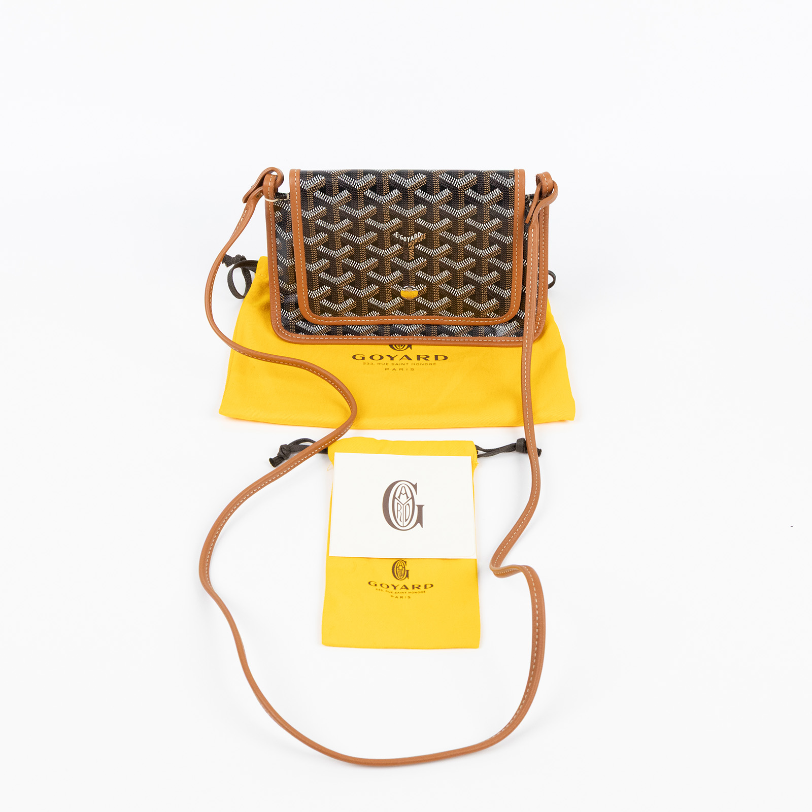 高雅德 GOYARD Plumet Pocket Wallet 肩背 隨身錢包 PLUMETPMLTY 咖PLUMET 防塵袋