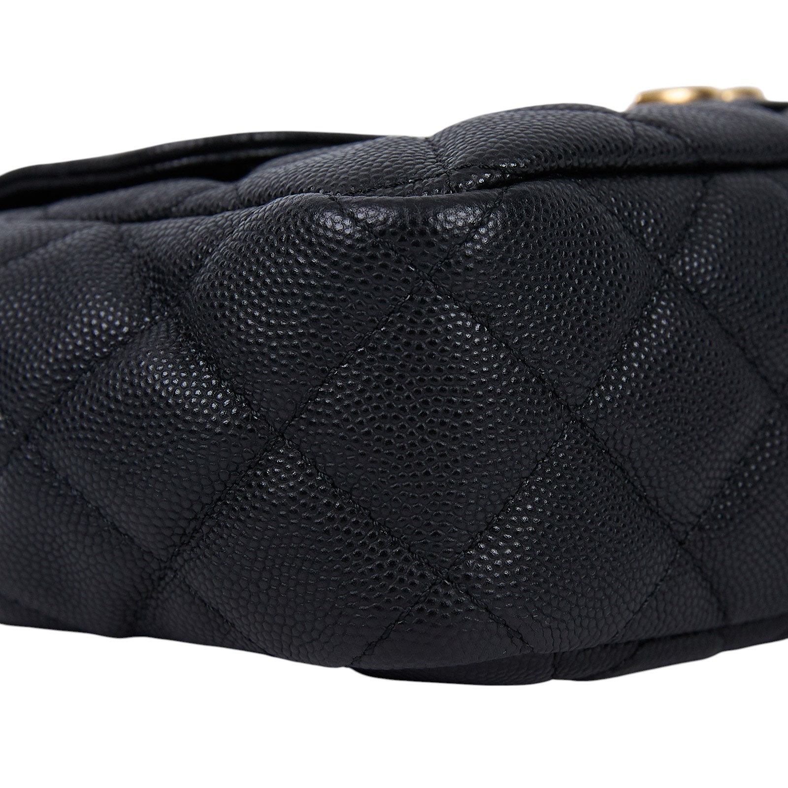 香奈兒 CHANEL 流浪包 Hobo Bag CC LOGO 斜背包 AS3710 晶片款 黑金油蠟皮天貓精靈 小號 原廠盒子/防塵袋/購買證明