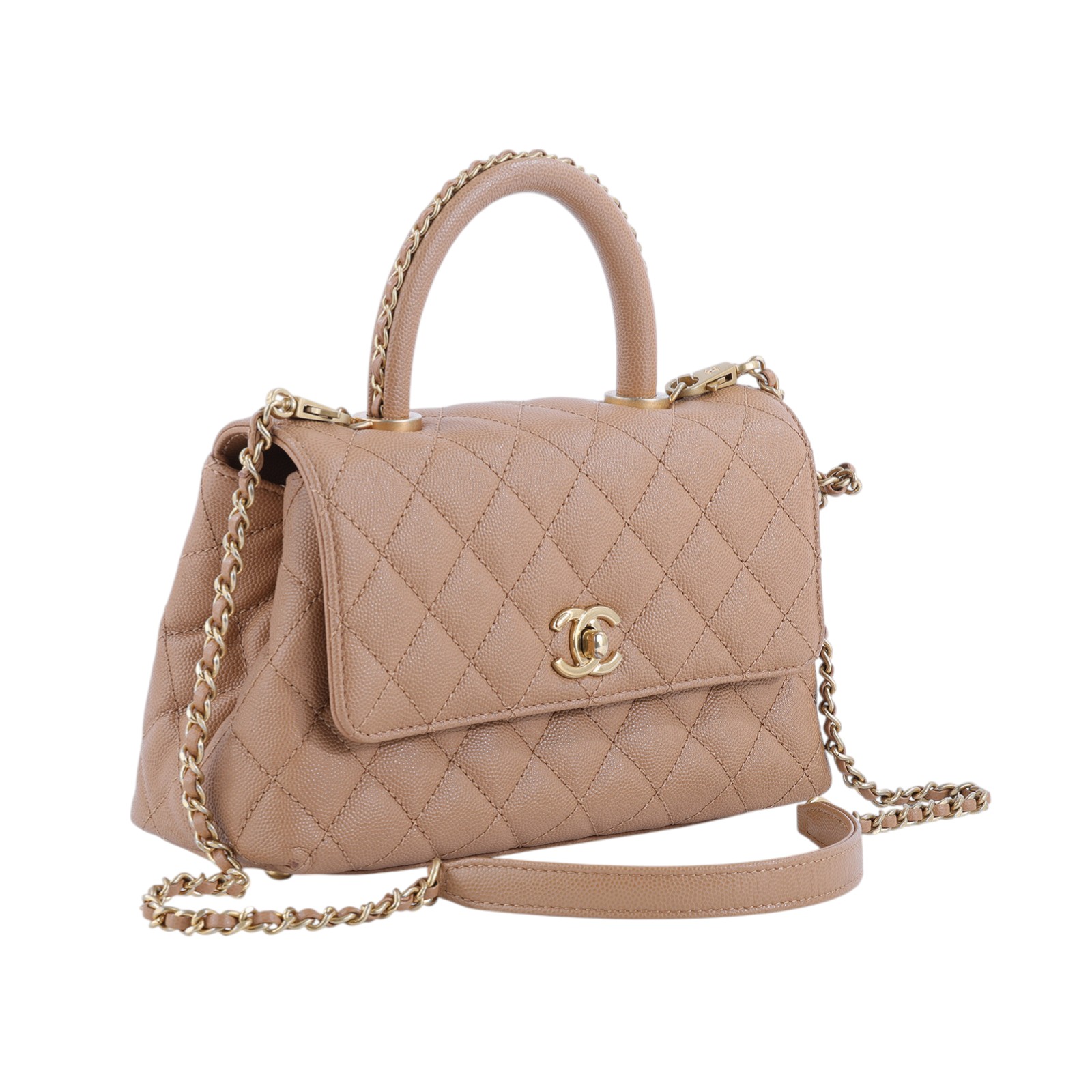 香奈兒 CHANEL Handle 24 手提 口蓋包 A92990 晶片款 泰奶COCO HANDLE 24CM 防塵袋