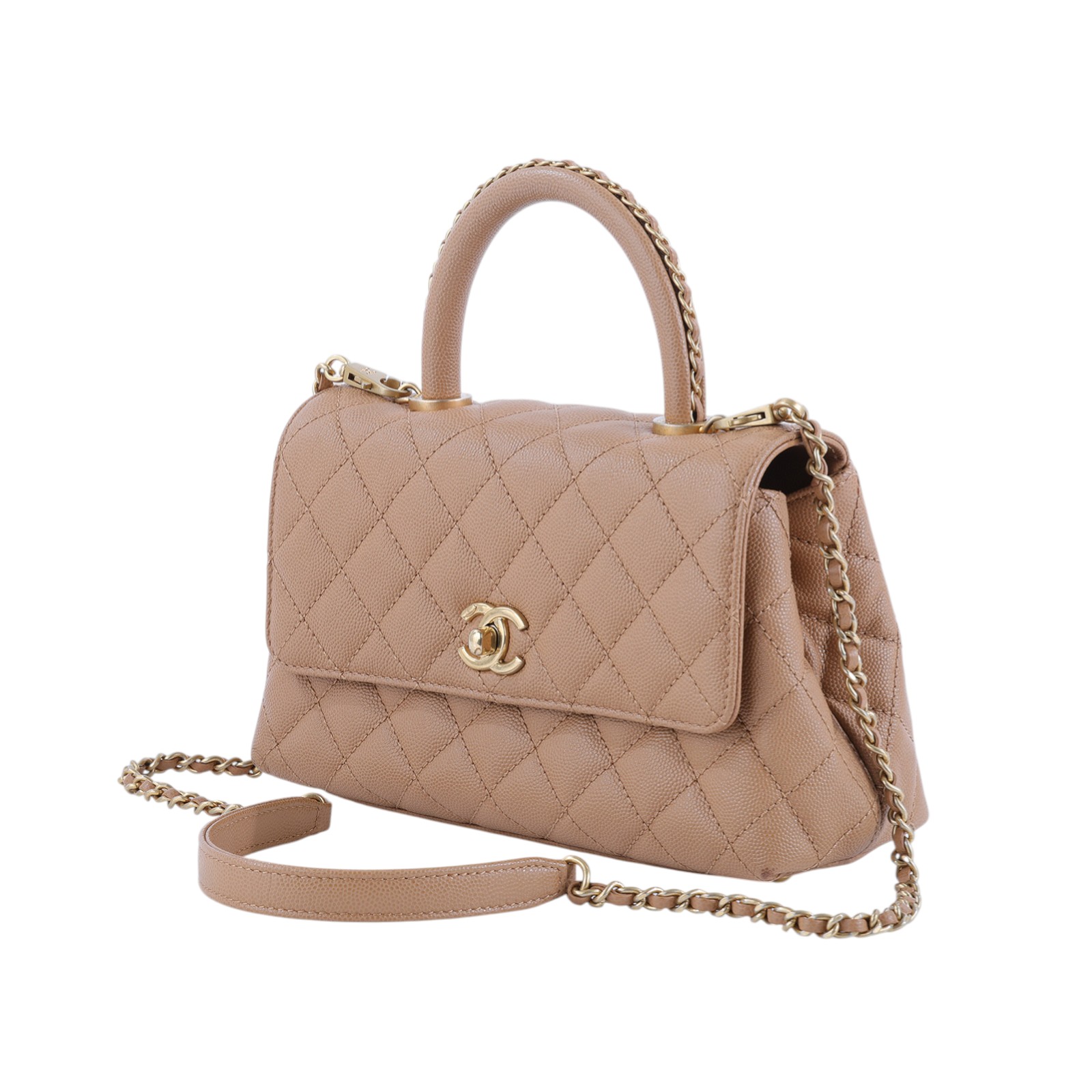 香奈兒 CHANEL Handle 24 手提 口蓋包 A92990 晶片款 泰奶COCO HANDLE 24CM 防塵袋